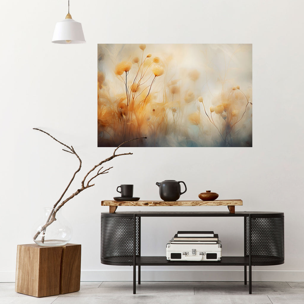 GOLDEN HUE EMBRACE Horizontales Poster zum Abziehen und Aufkleben