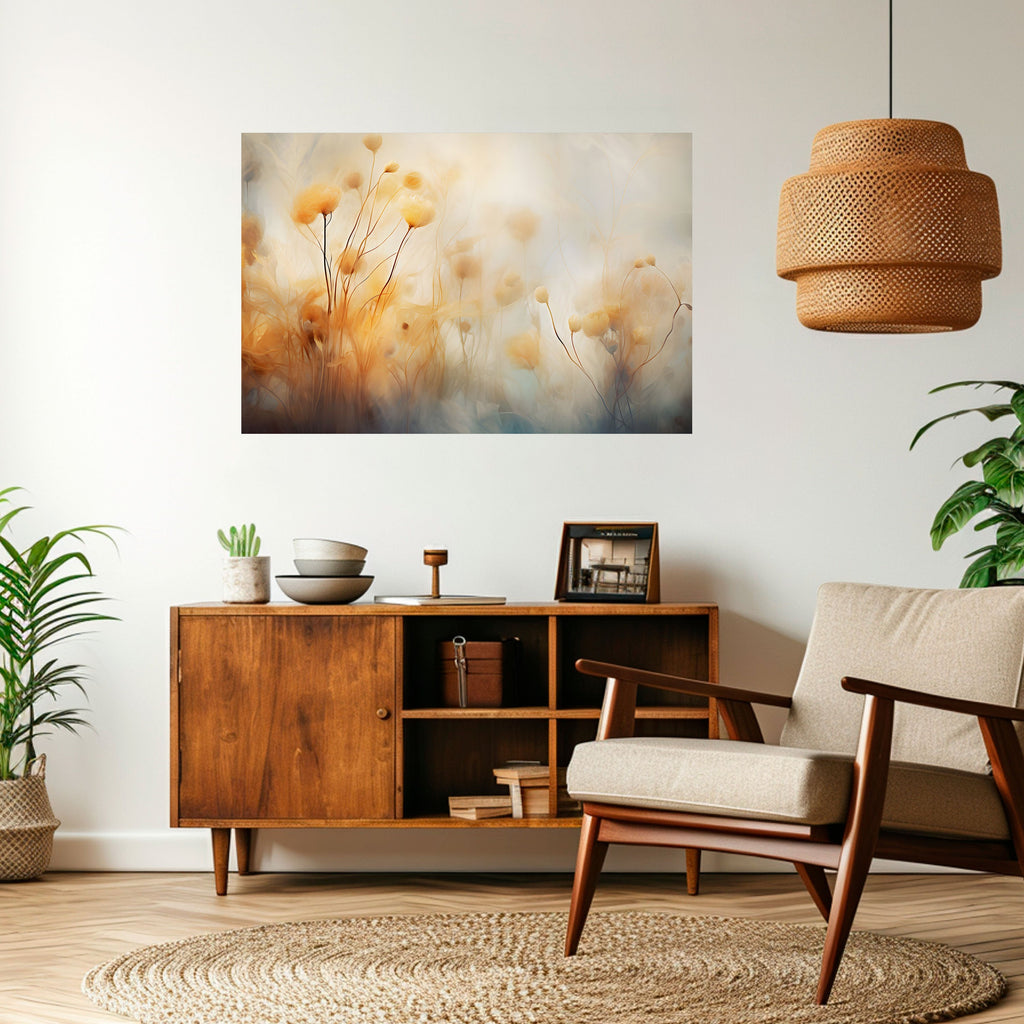 GOLDEN HUE EMBRACE Horizontales Poster zum Abziehen und Aufkleben