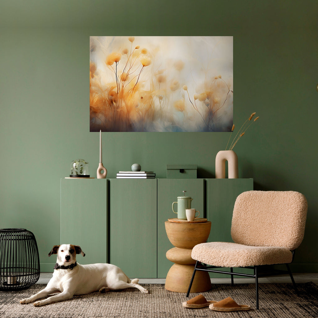 GOLDEN HUE EMBRACE Horizontales Poster zum Abziehen und Aufkleben