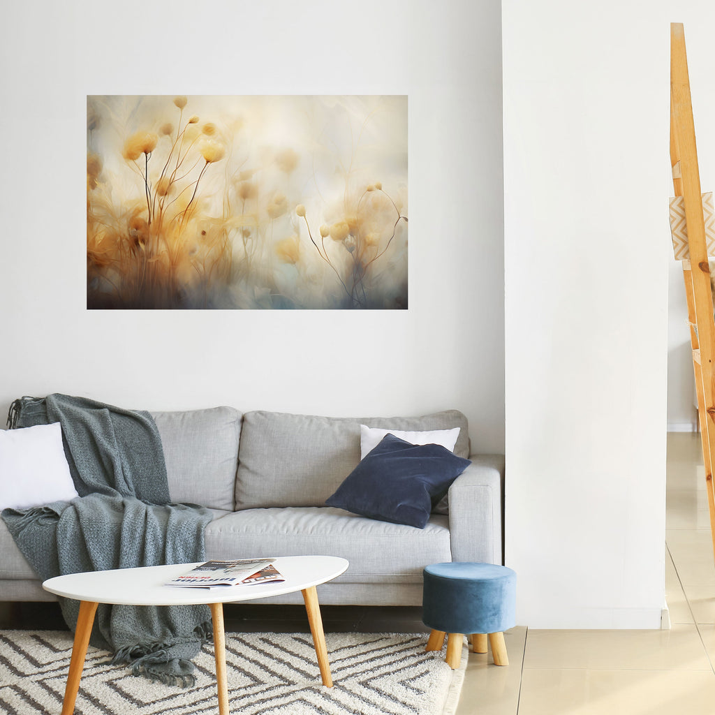 GOLDEN HUE EMBRACE Horizontales Poster zum Abziehen und Aufkleben