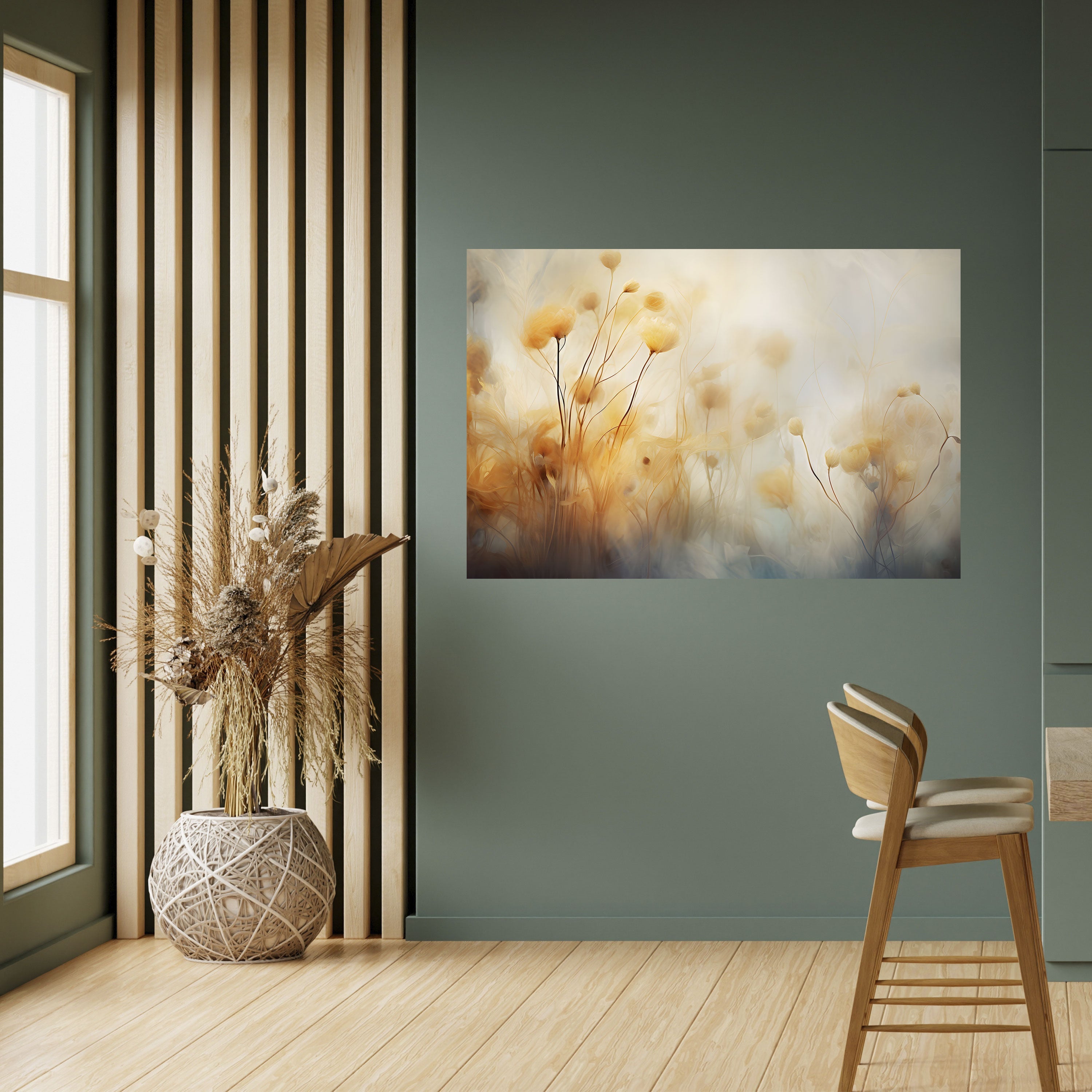 GOLDEN HUE EMBRACE Horizontales Poster zum Abziehen und Aufkleben