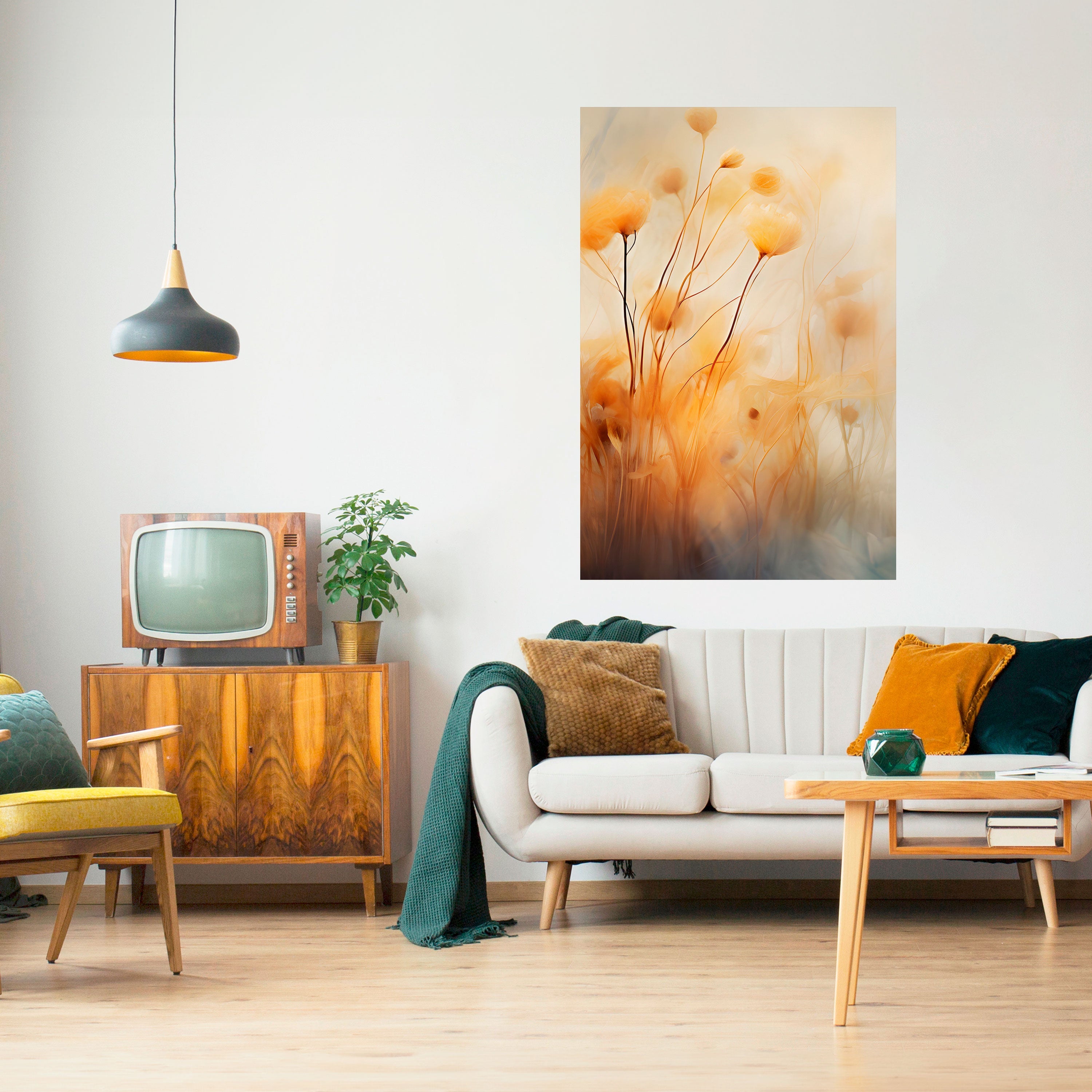 GOLDEN HUE EMBRACE Vertikales Poster zum Abziehen und Aufkleben