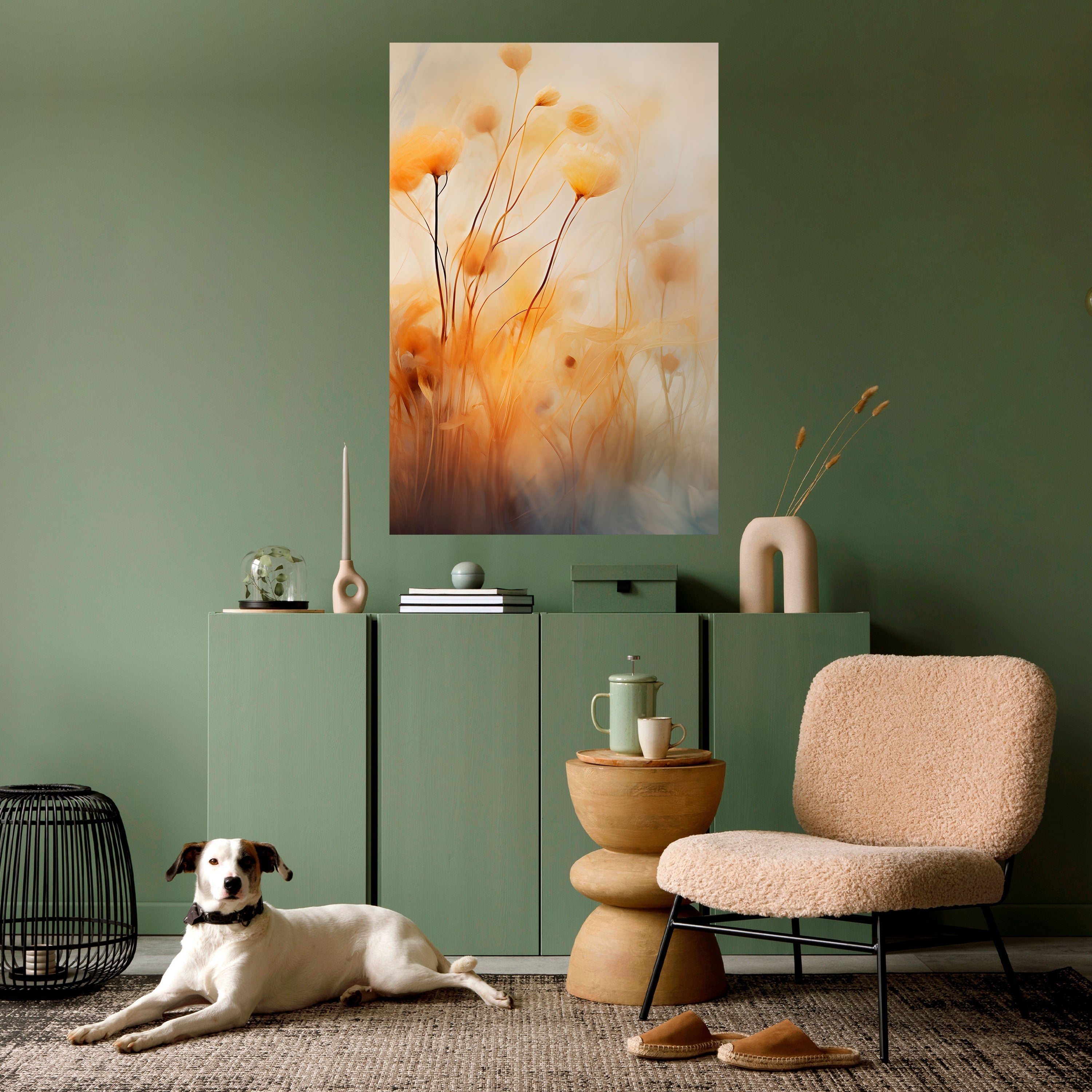 GOLDEN HUE EMBRACE Vertikales Poster zum Abziehen und Aufkleben