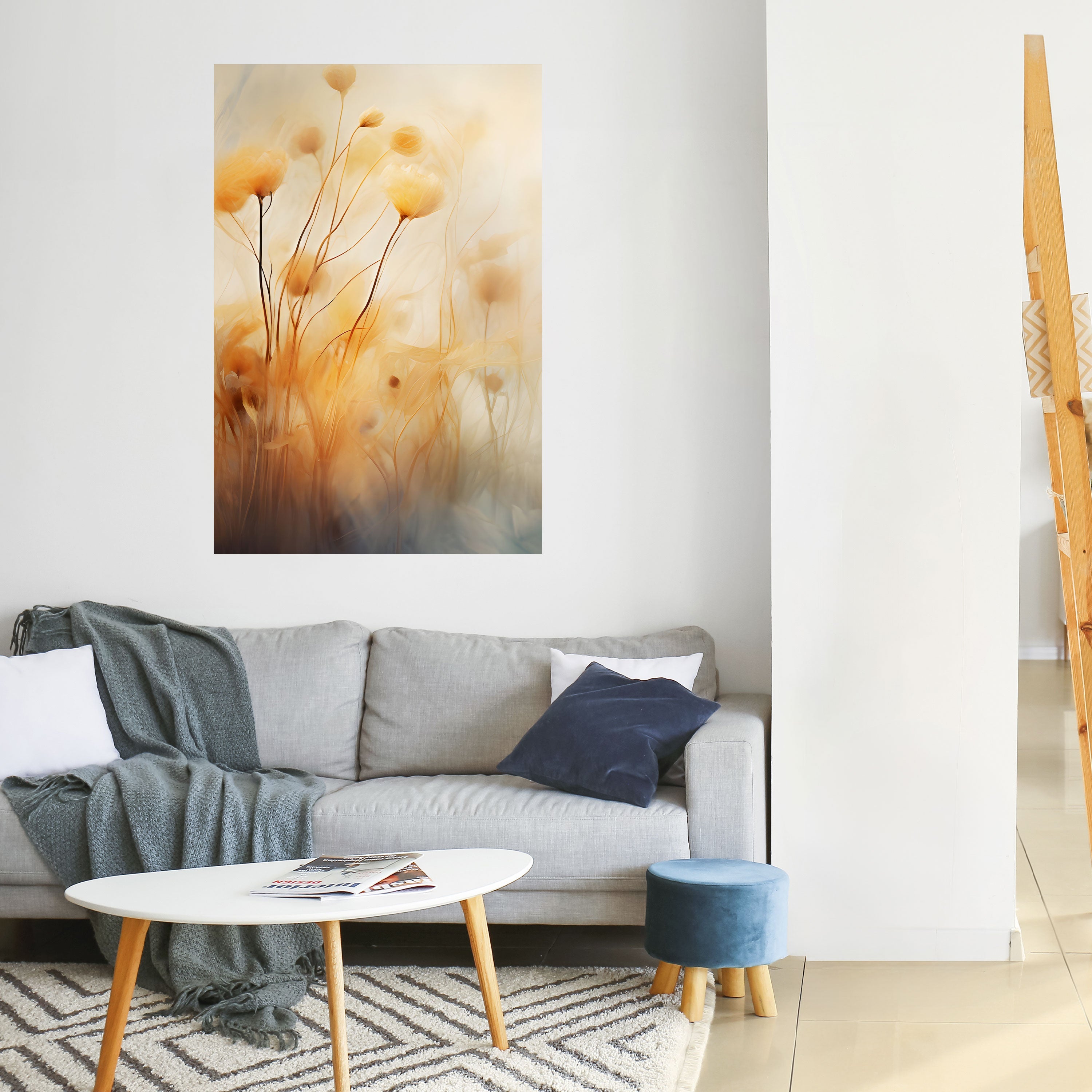 GOLDEN HUE EMBRACE Vertikales Poster zum Abziehen und Aufkleben