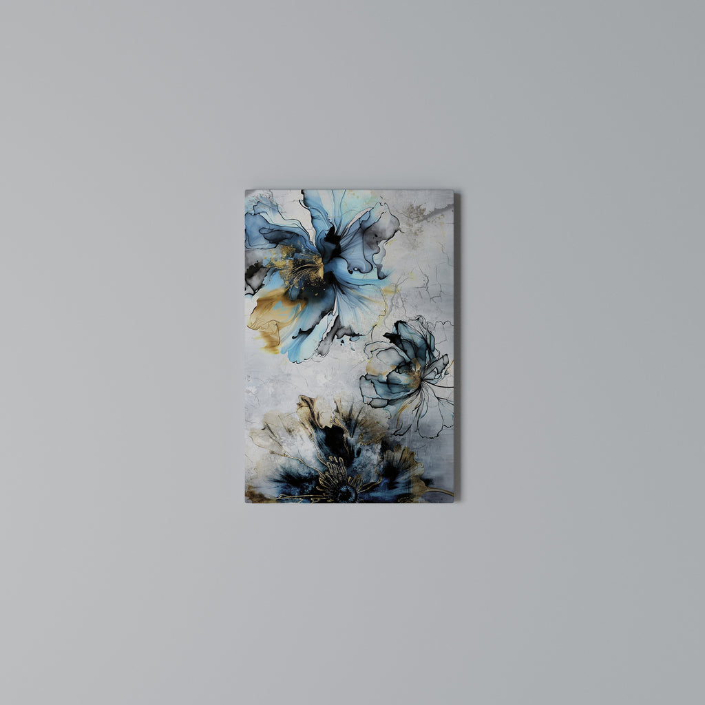 COBALT BLOSSOMS Vertical Canvas Print