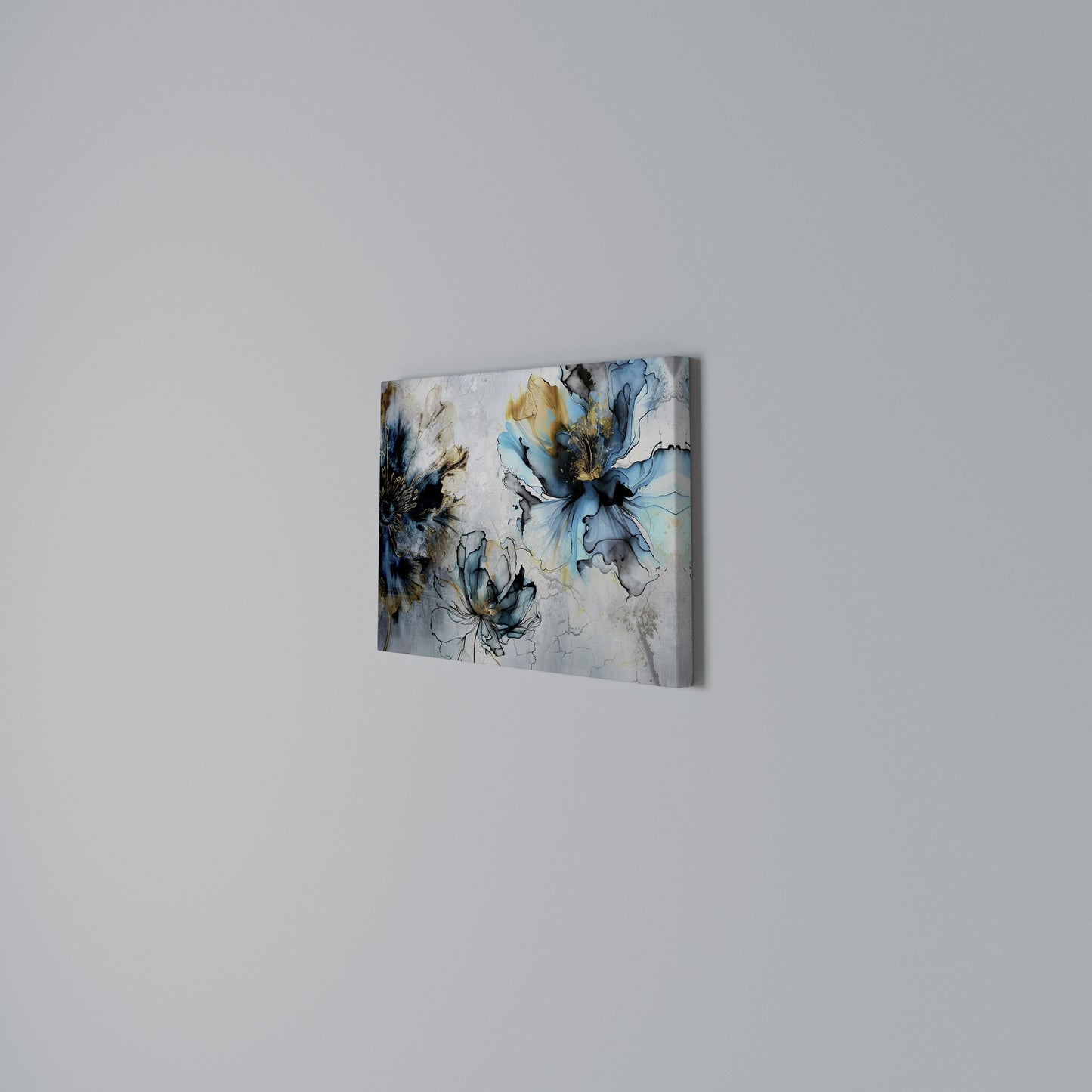 COBALT BLOSSOMS Horizontal Canvas Print