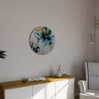 COBALT BLOSSOMS Runde Wanddekoration Ø 69 cm