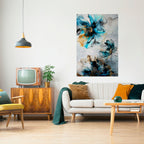 COBALT BLOSSOMS Selbstklebendes Poster - Hochformat