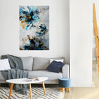 COBALT BLOSSOMS Selbstklebendes Poster - Hochformat