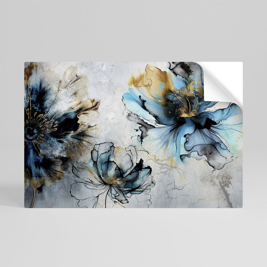 Kobaltblüten, horizontales Poster zum Abziehen und Aufkleben