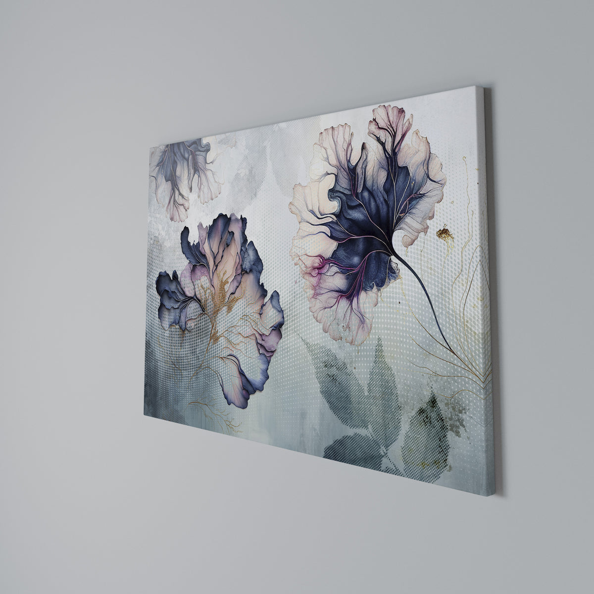 ICY BLOSSOMS Horizontal Canvas Print