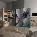ICY BLOSSOMS Decorative 6-Panel Room Divider
