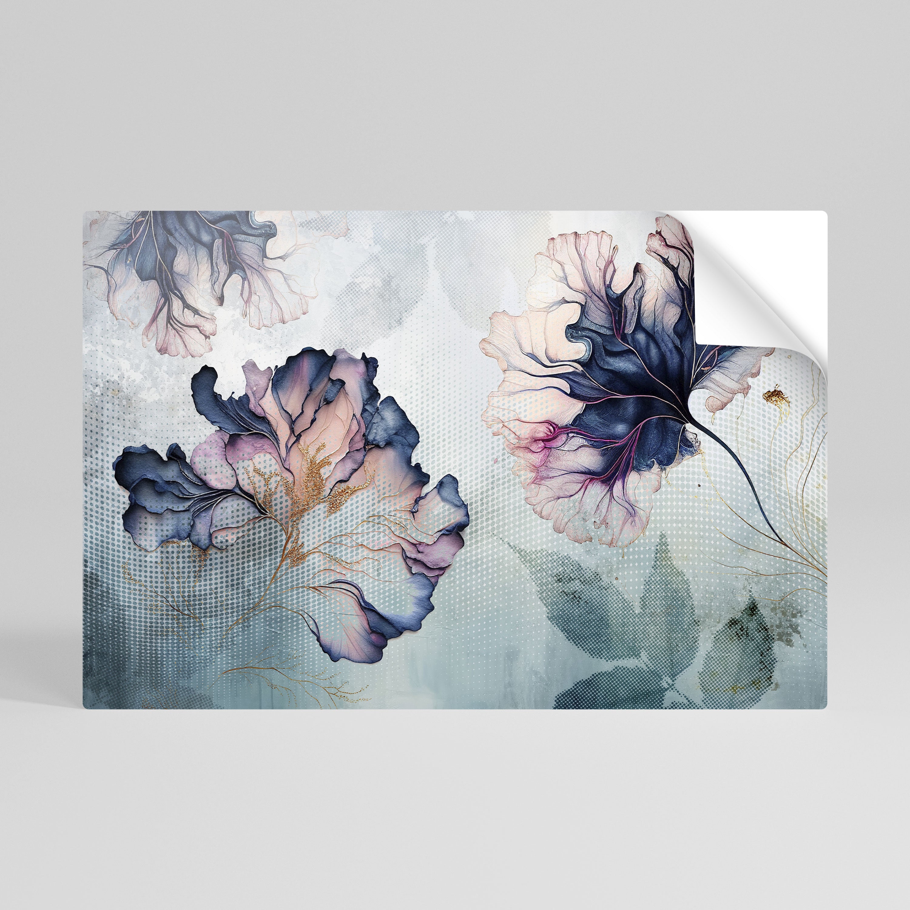 ICY BLOSSOMS Selbstklebendes Horizontal-Poster
