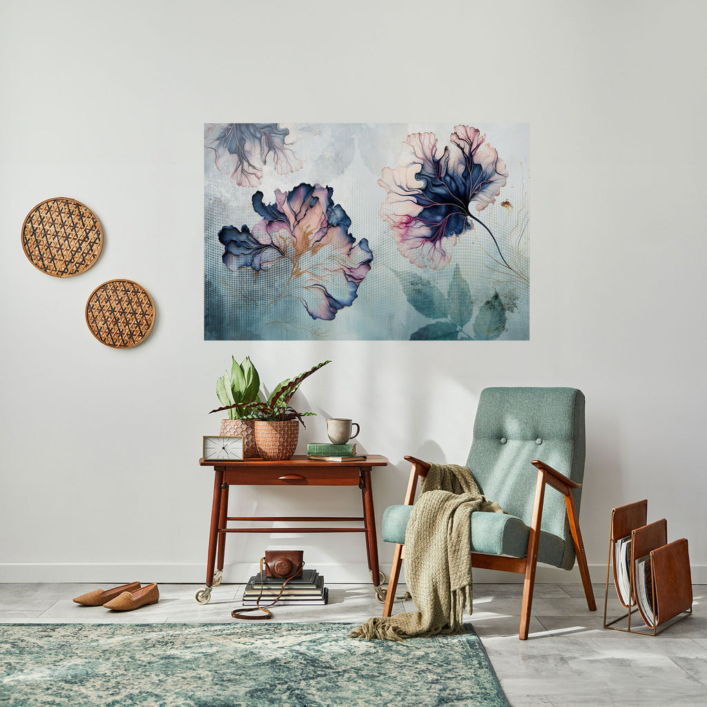ICY BLOSSOMS Horizontales Poster zum Abziehen und Aufkleben