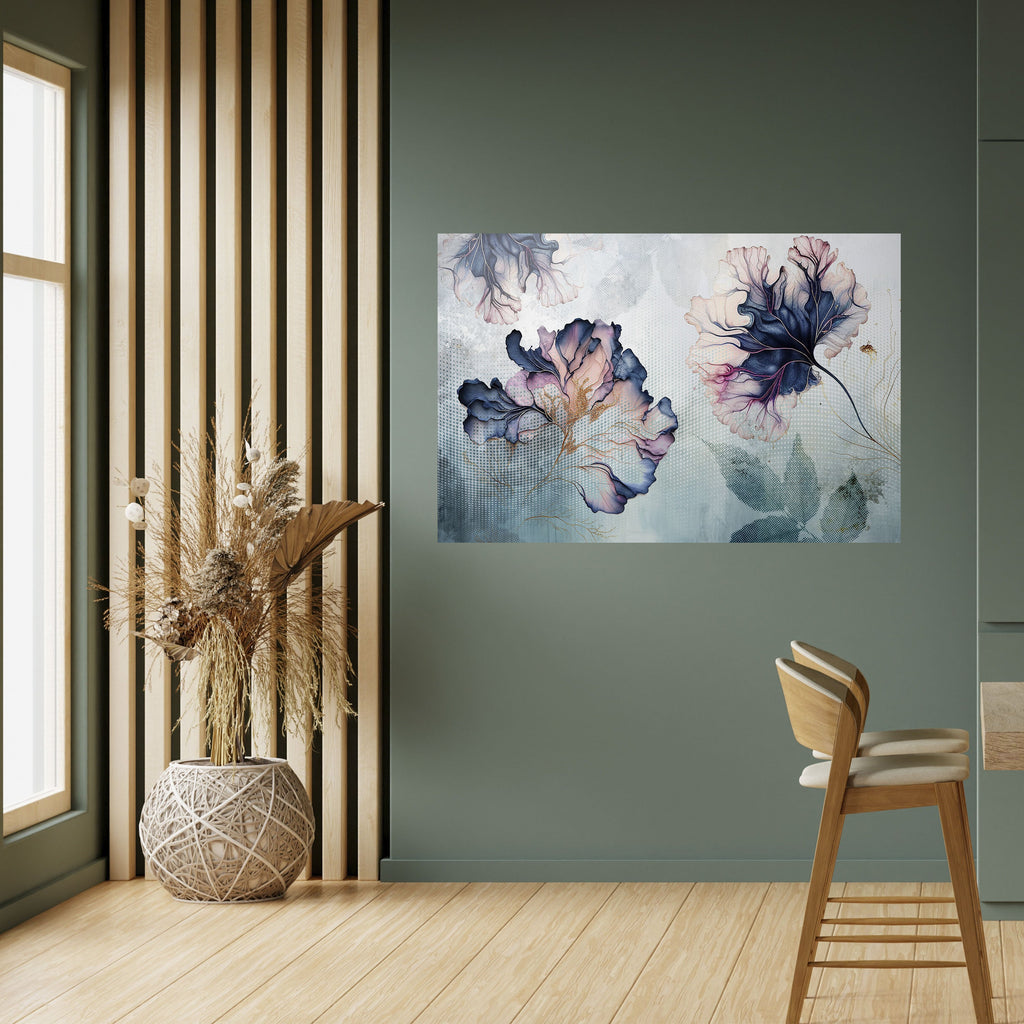 ICY BLOSSOMS Horizontales Poster zum Abziehen und Aufkleben