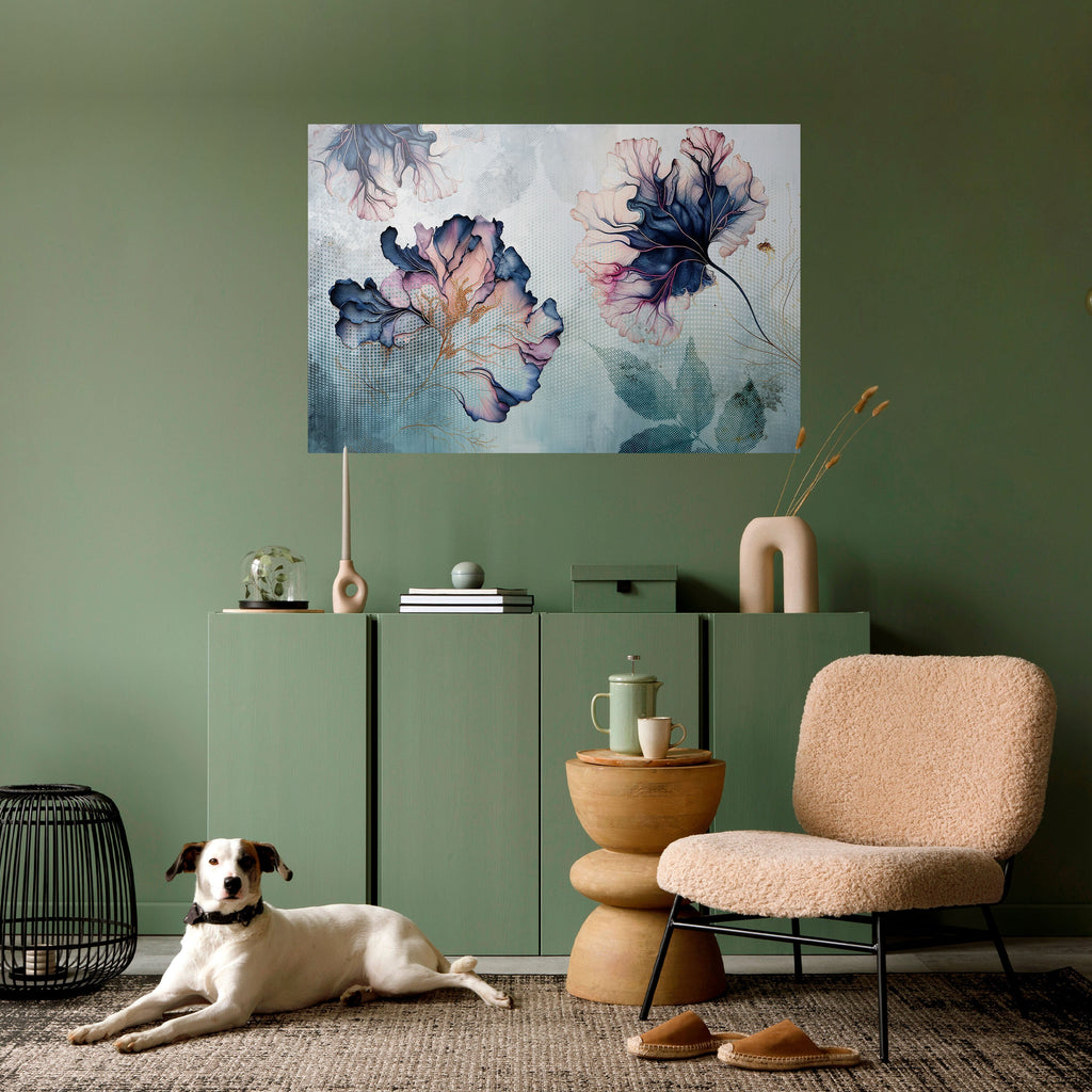 ICY BLOSSOMS Horizontales Poster zum Abziehen und Aufkleben
