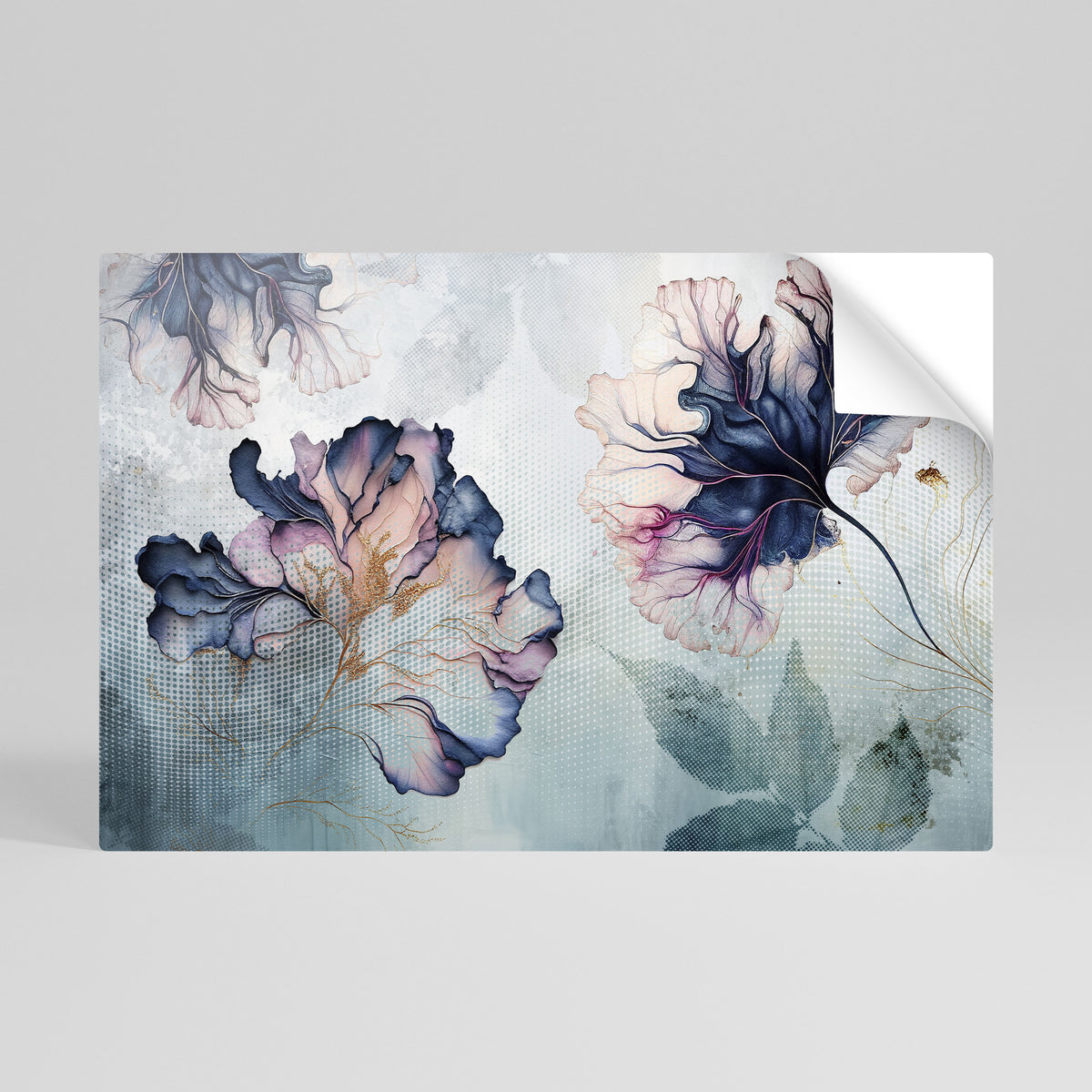 ICY BLOSSOMS Selbstklebendes Horizontal-Poster