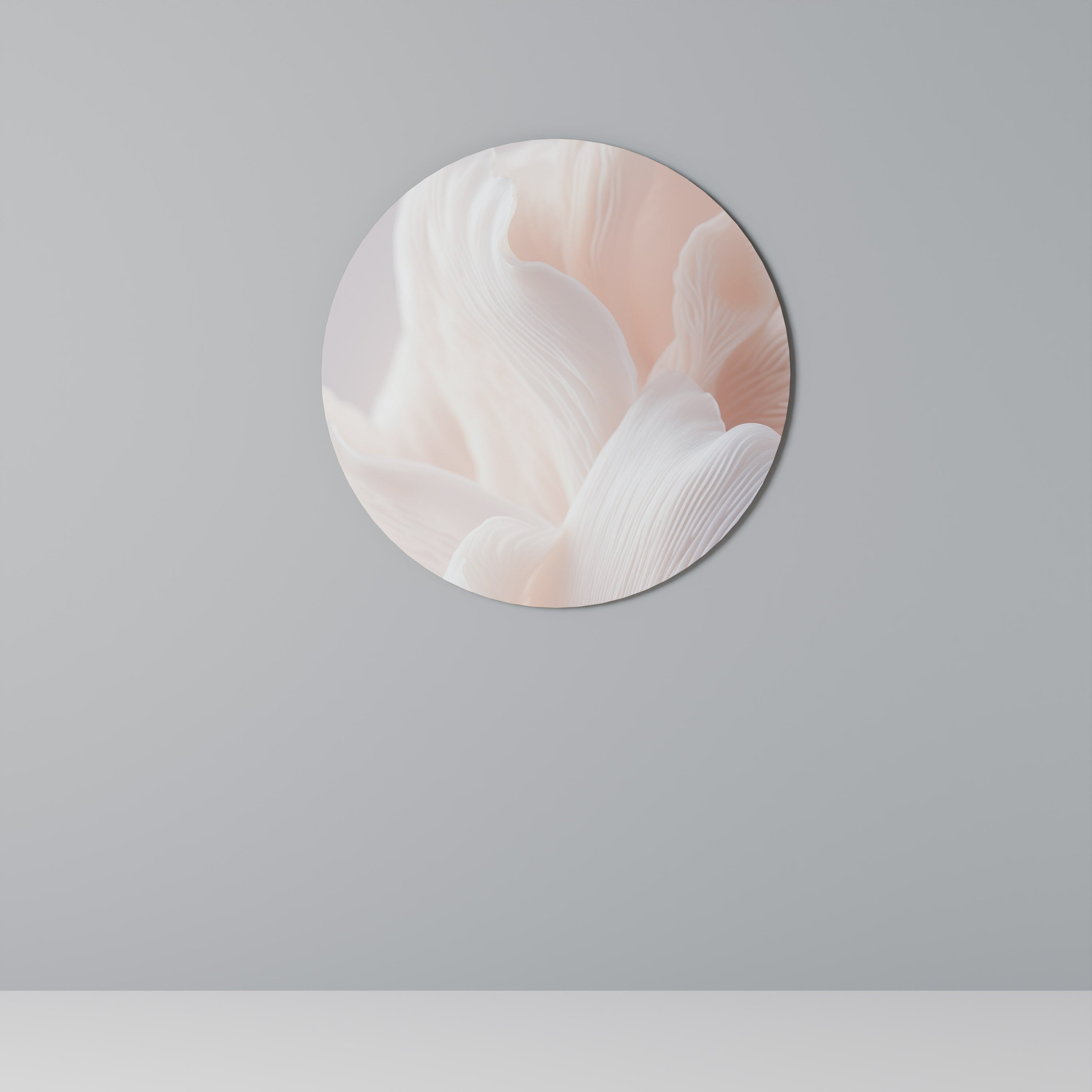 Zarte rosa Harmonie Runde Wandkunst