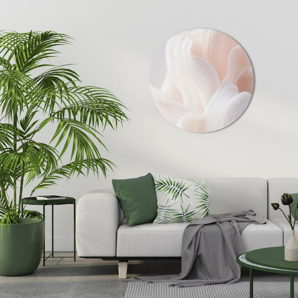 Zarte rosa Harmonie Runde Wandkunst