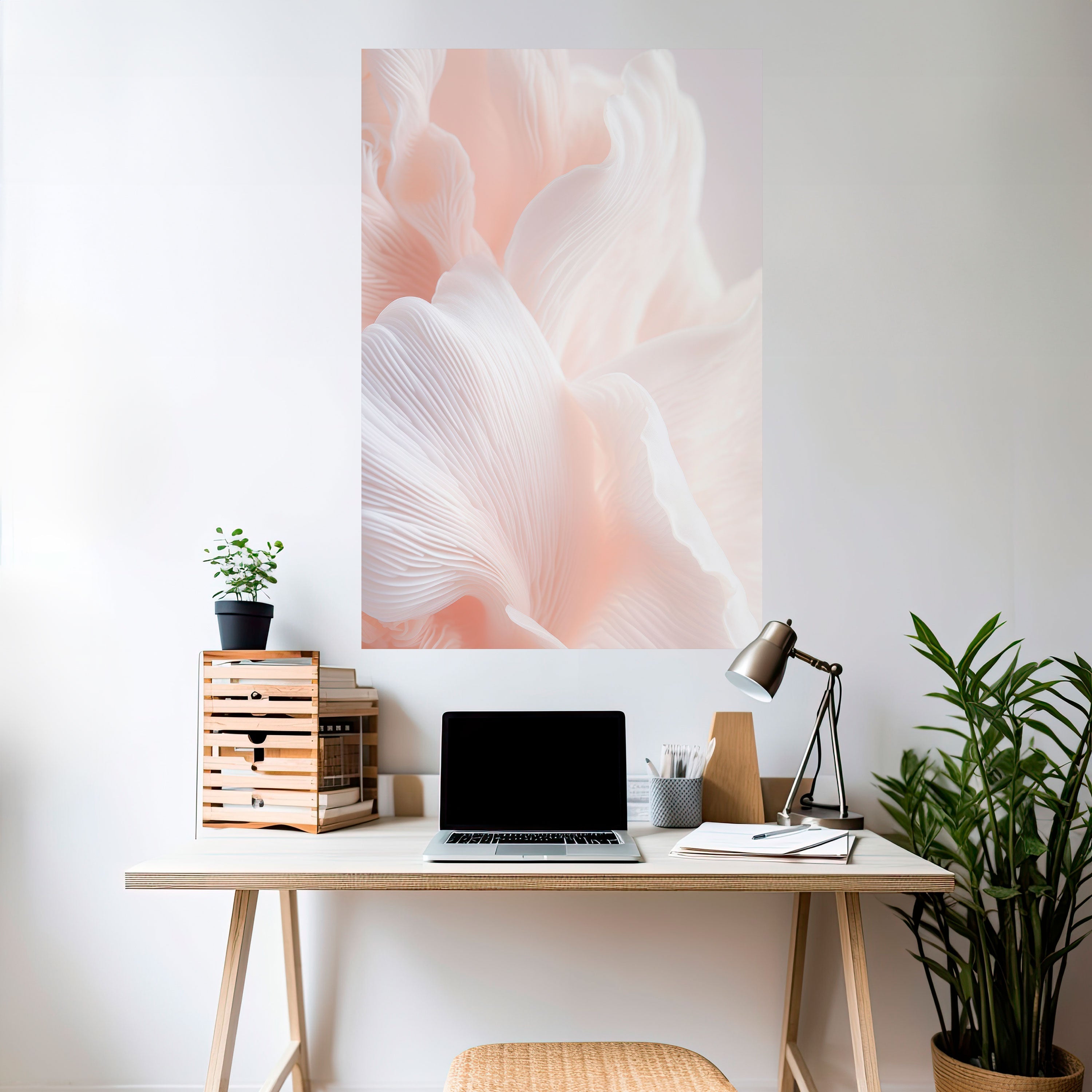 Zartes rosa Harmony-Poster zum Abziehen und Aufkleben, vertikal