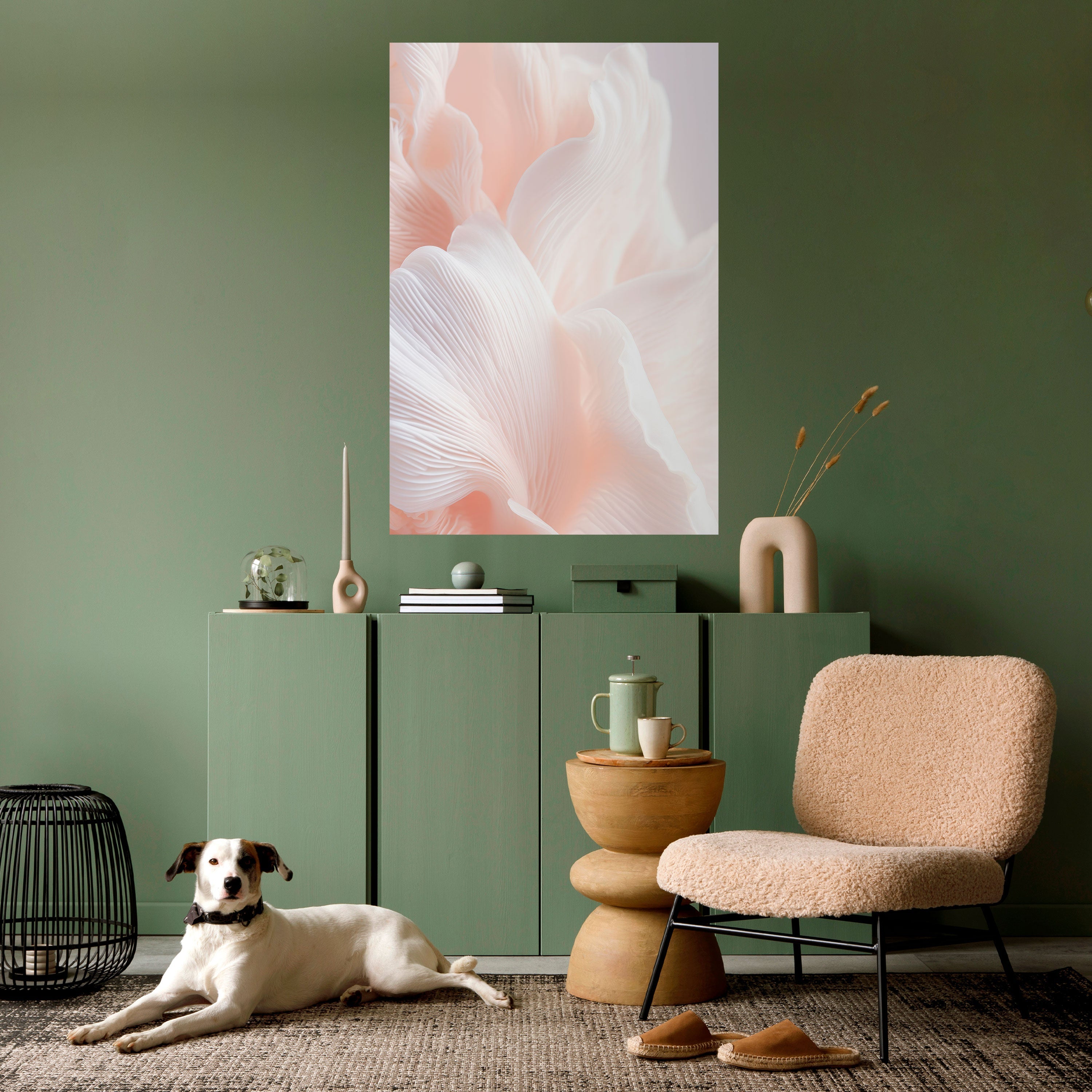 Zartes rosa Harmony-Poster zum Abziehen und Aufkleben, vertikal