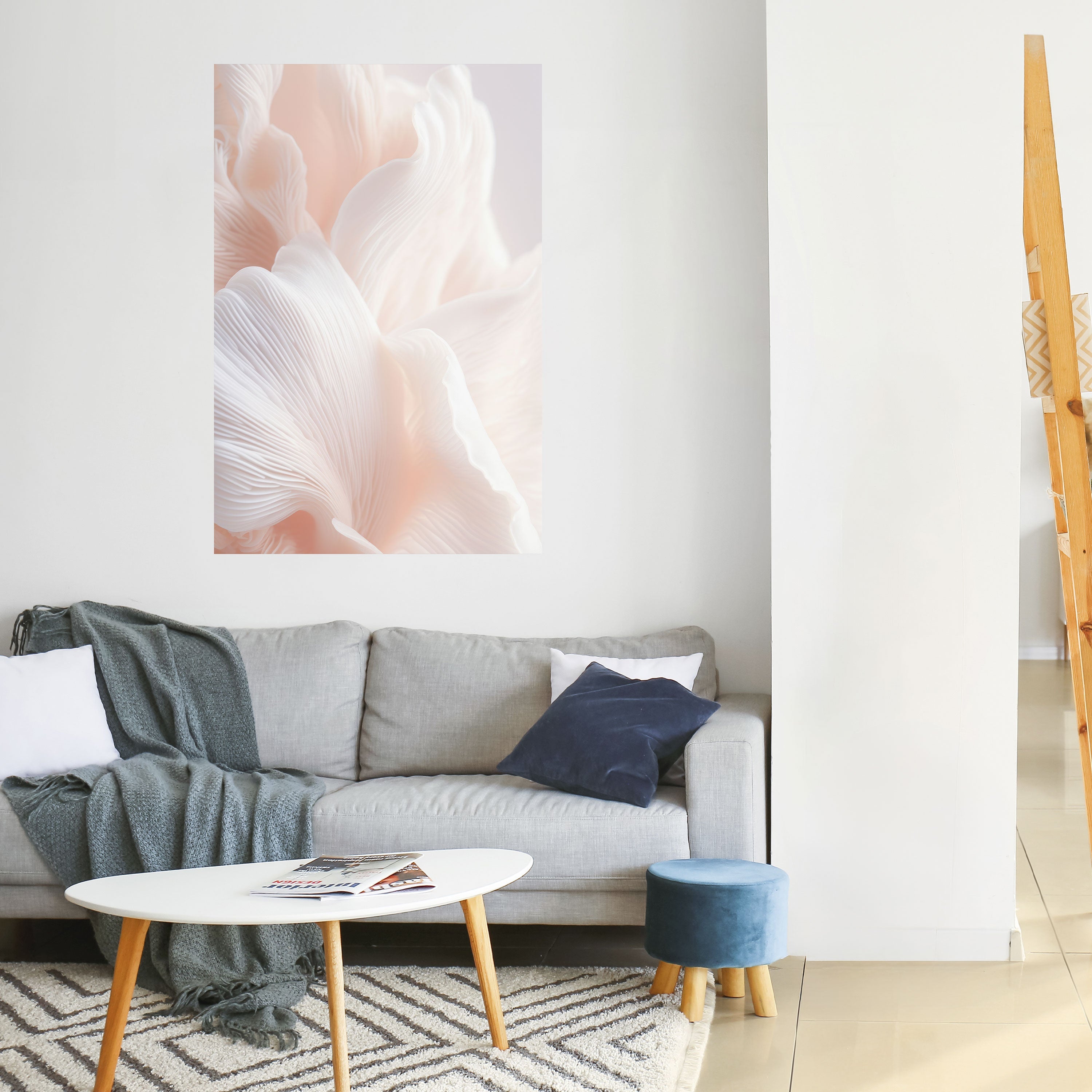Zartes rosa Harmony-Poster zum Abziehen und Aufkleben, vertikal
