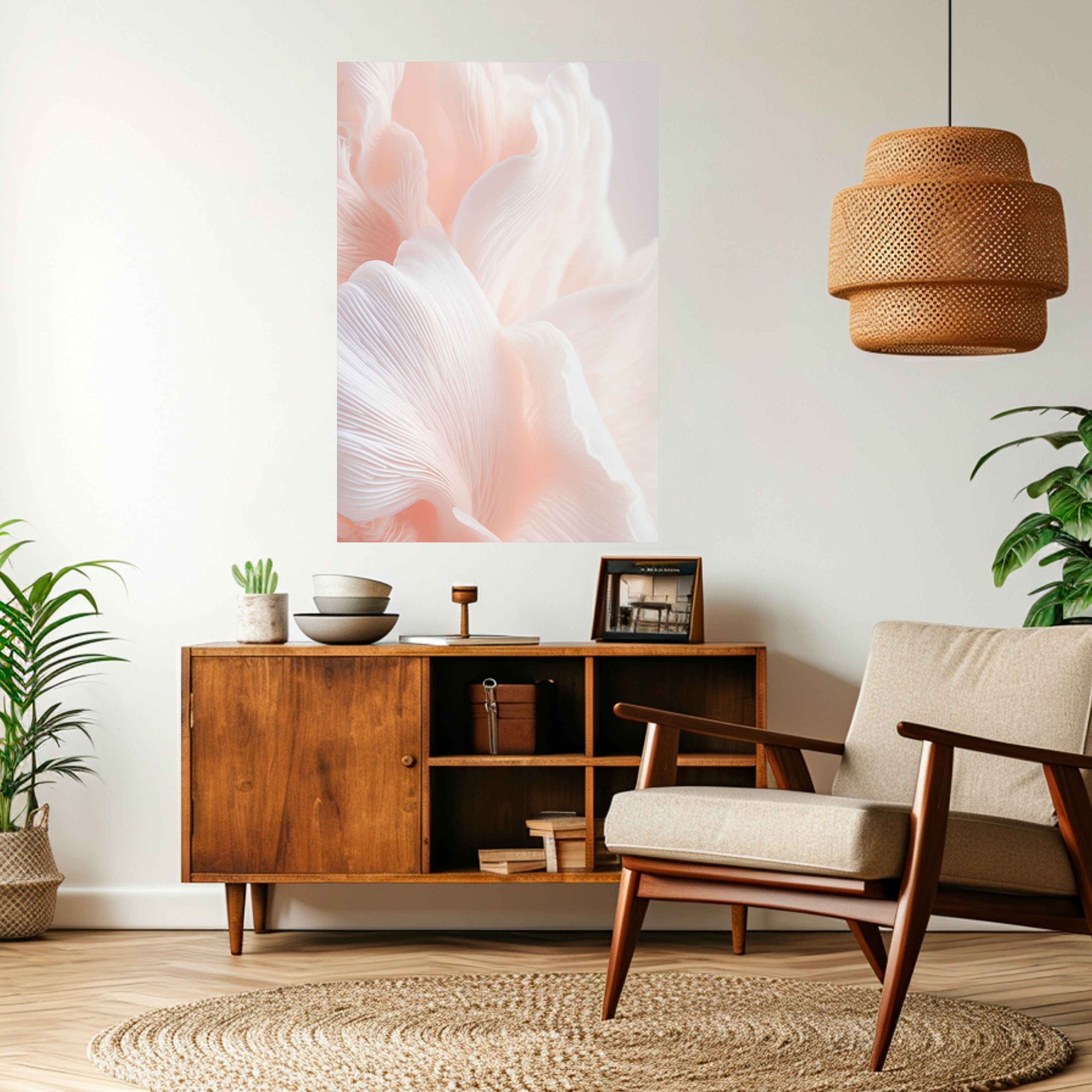 Zartes rosa Harmony-Poster zum Abziehen und Aufkleben, vertikal