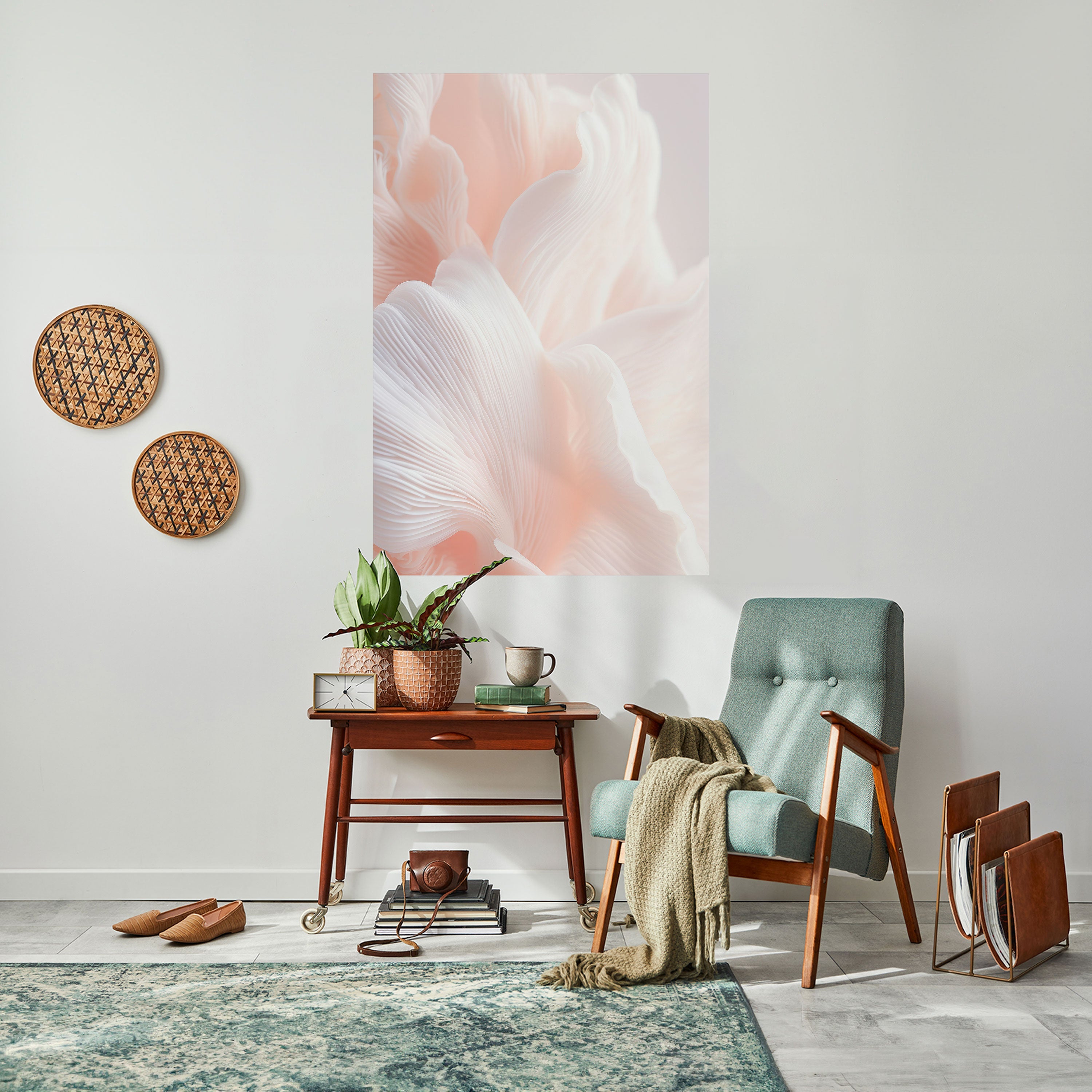 Zartes rosa Harmony-Poster zum Abziehen und Aufkleben, vertikal