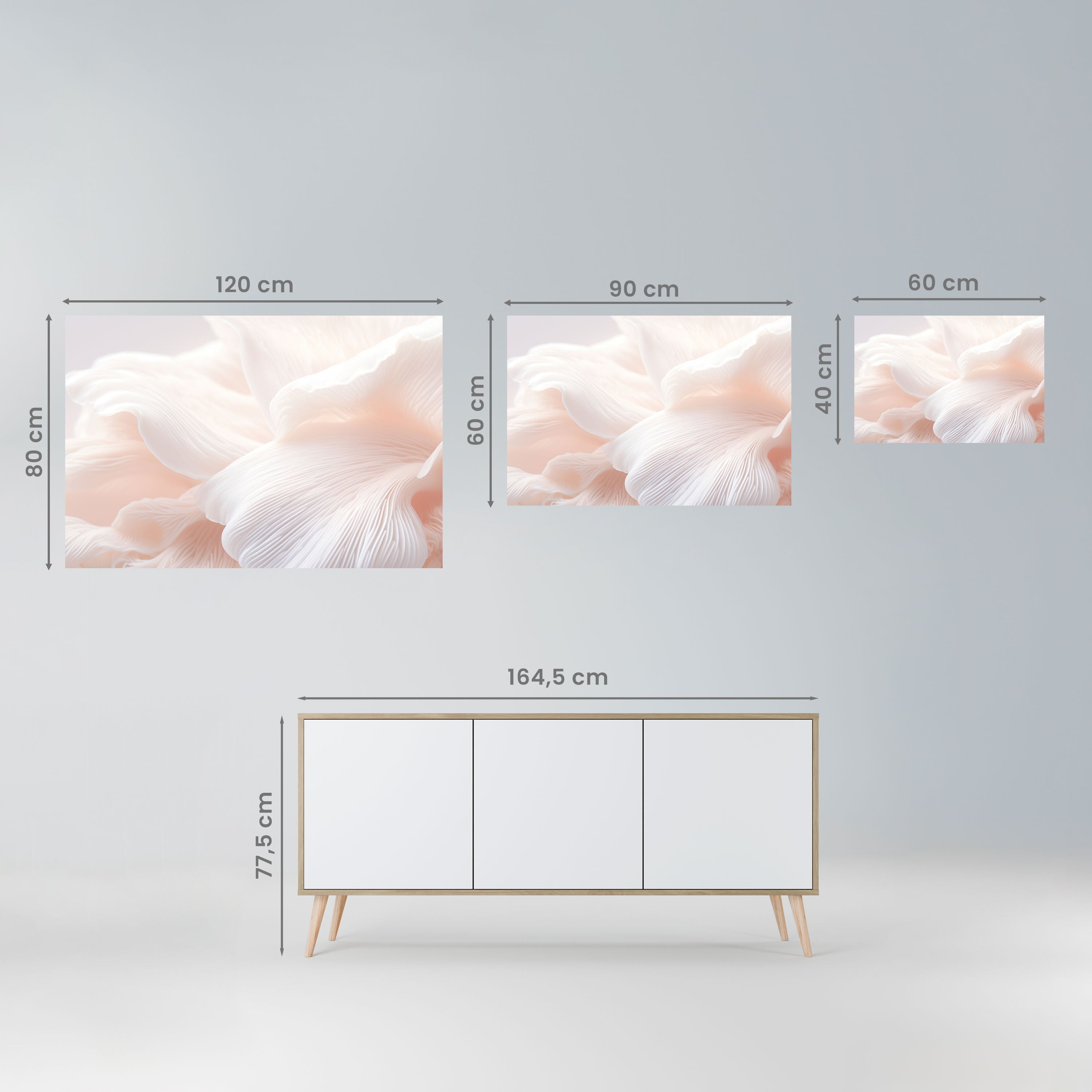 Zartes rosa Harmony Horizontales Poster zum Abziehen und Aufkleben