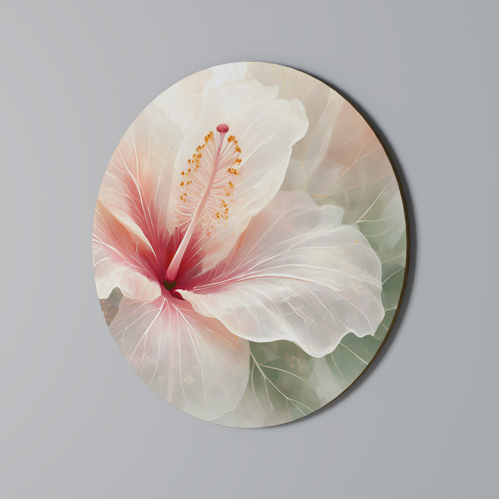 Runde Wandkunst „GOSSAMER FLORAL DREAM“