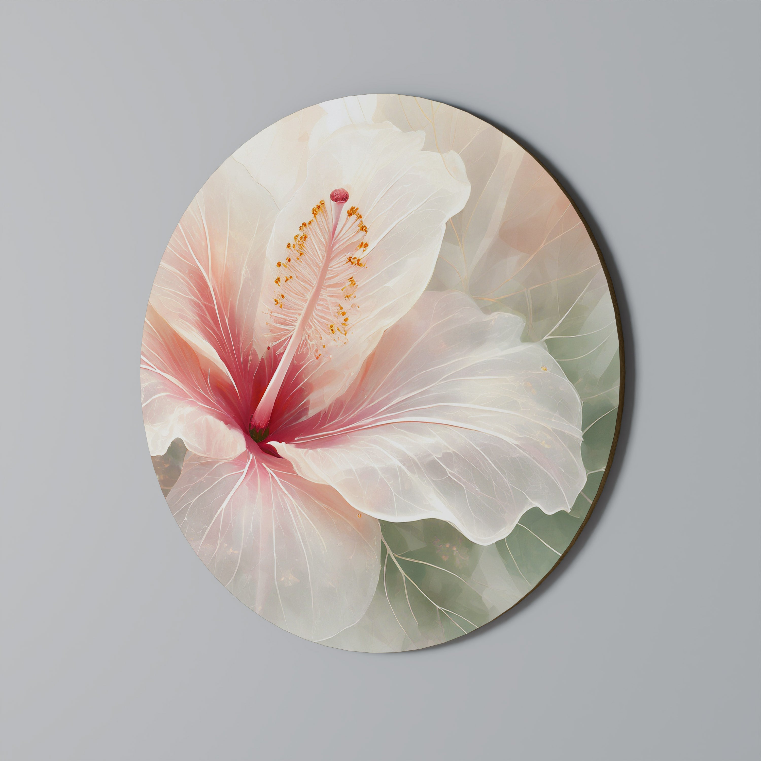Runde Wandkunst „GOSSAMER FLORAL DREAM“