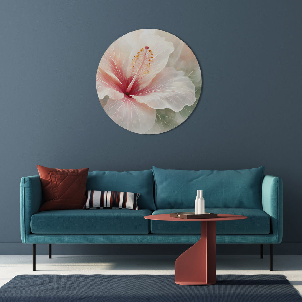 Runde Wandkunst „GOSSAMER FLORAL DREAM“