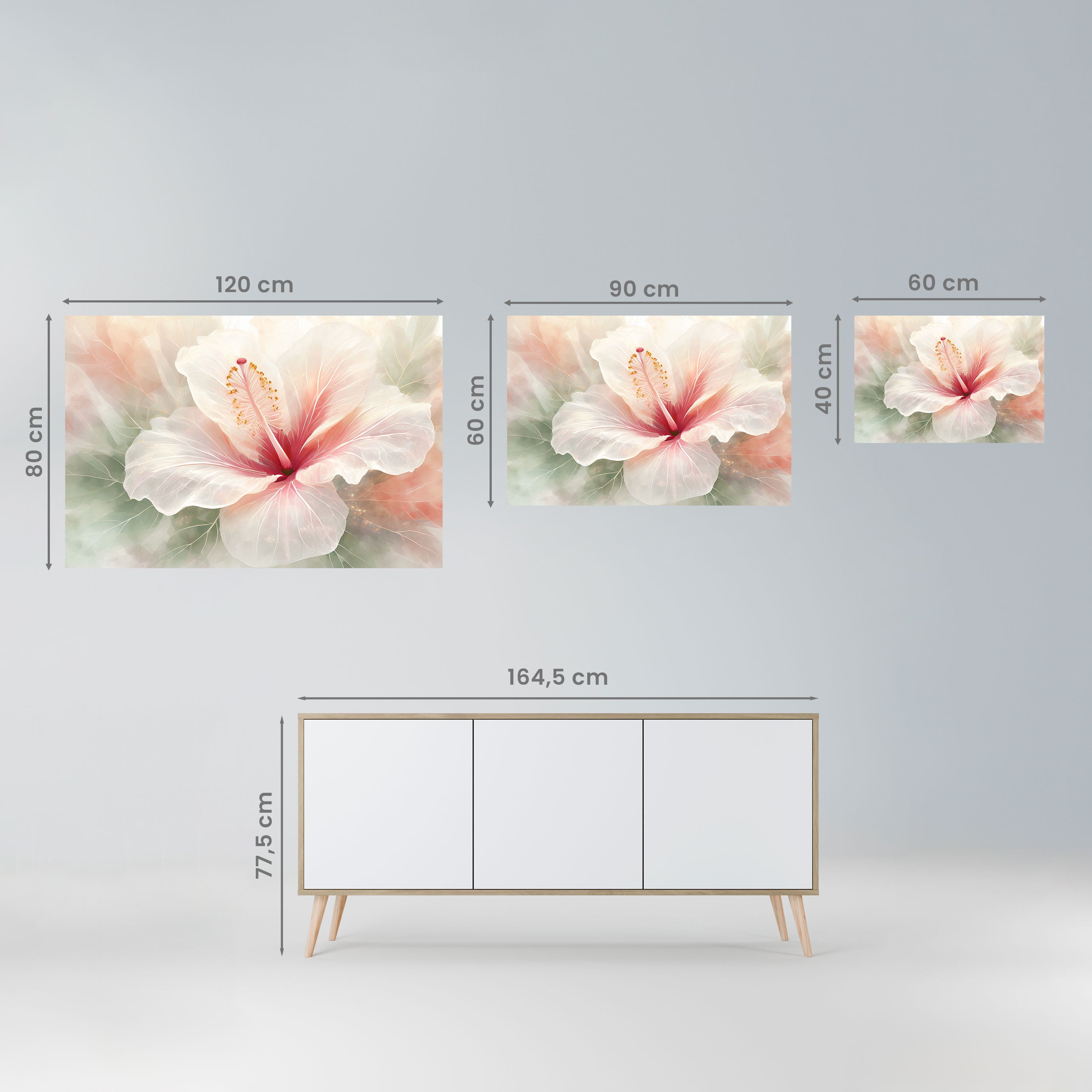 GOSSAMER FLORAL DREAM Horizontales Poster zum Abziehen und Aufkleben
