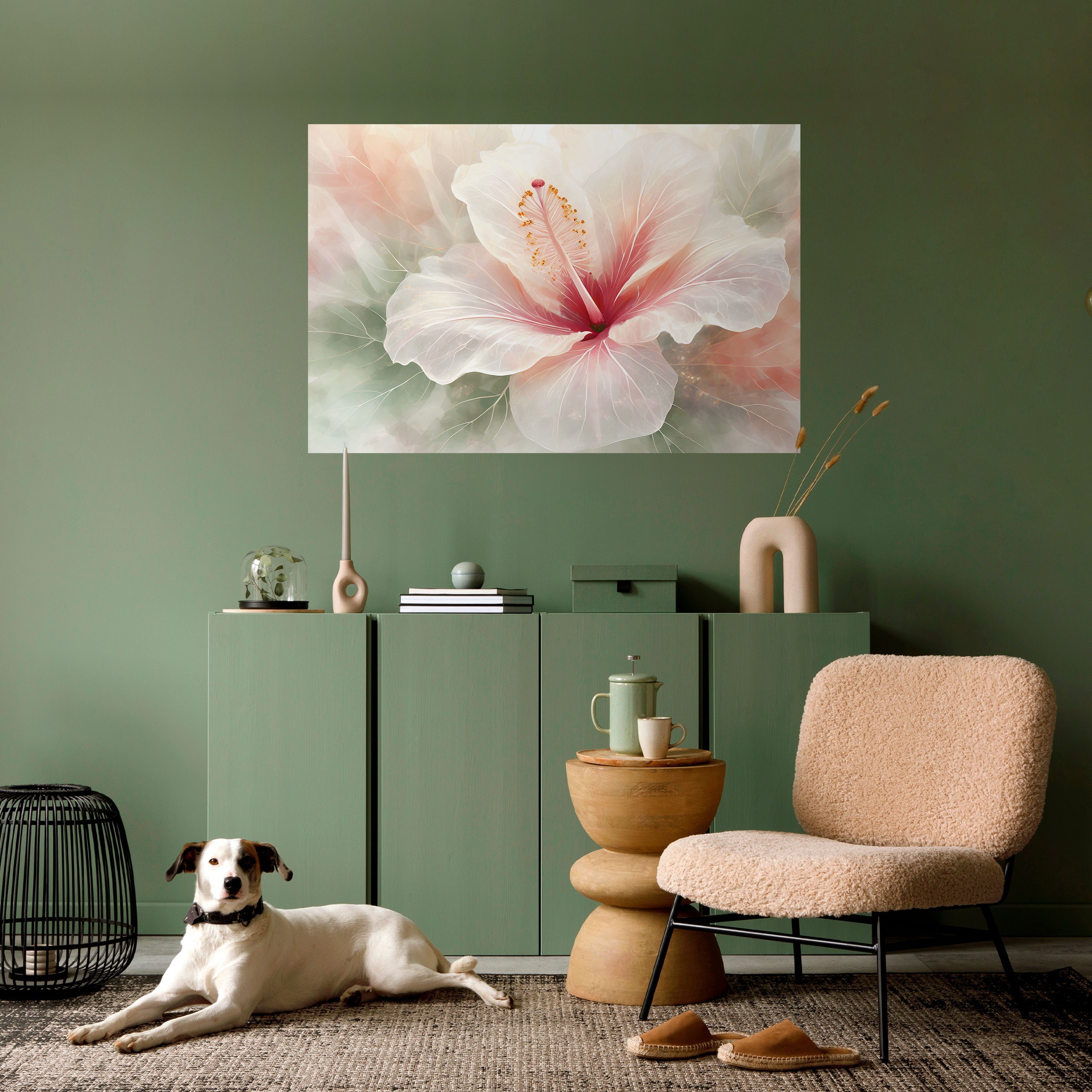 GOSSAMER FLORAL DREAM Horizontales Poster zum Abziehen und Aufkleben