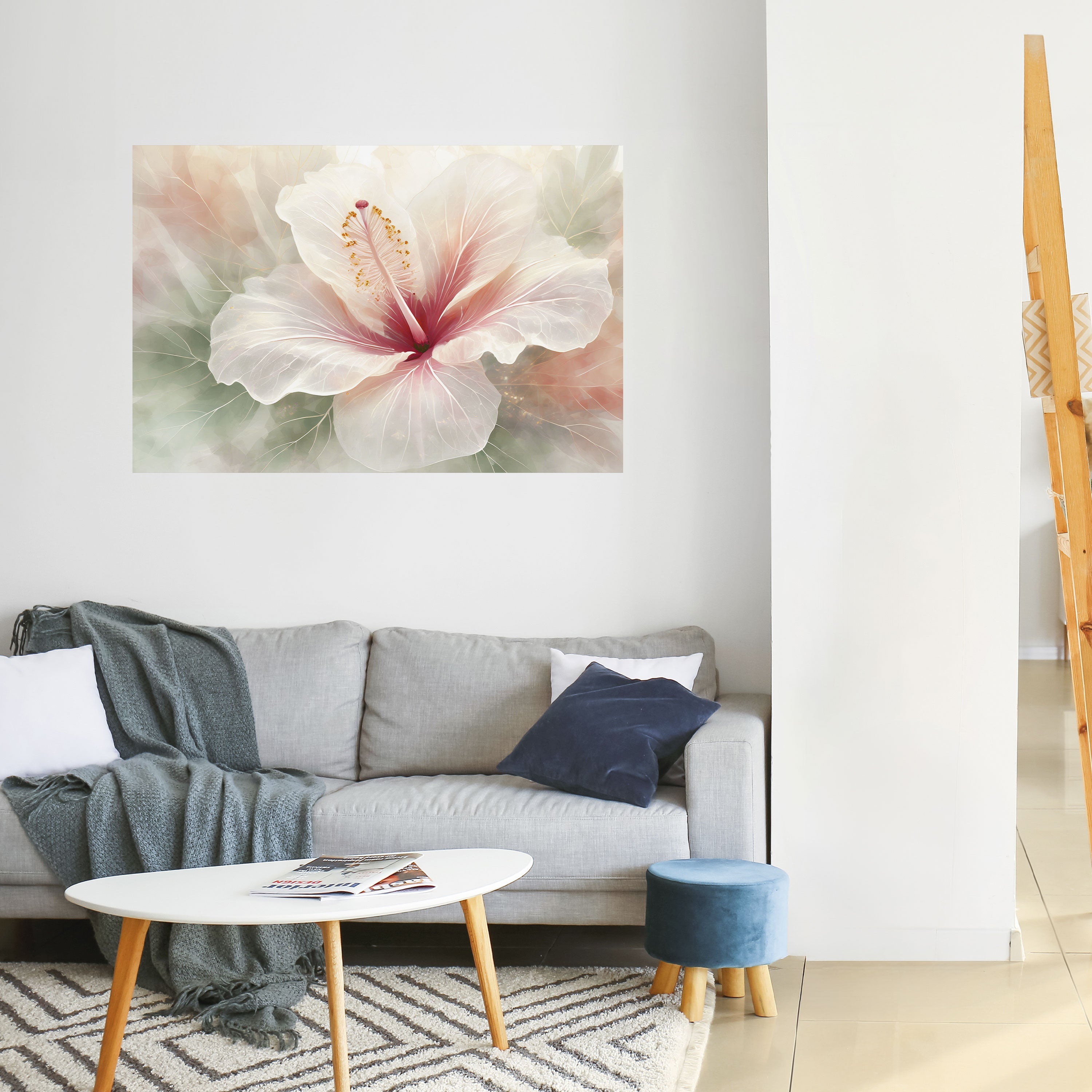 GOSSAMER FLORAL DREAM Horizontales Poster zum Abziehen und Aufkleben