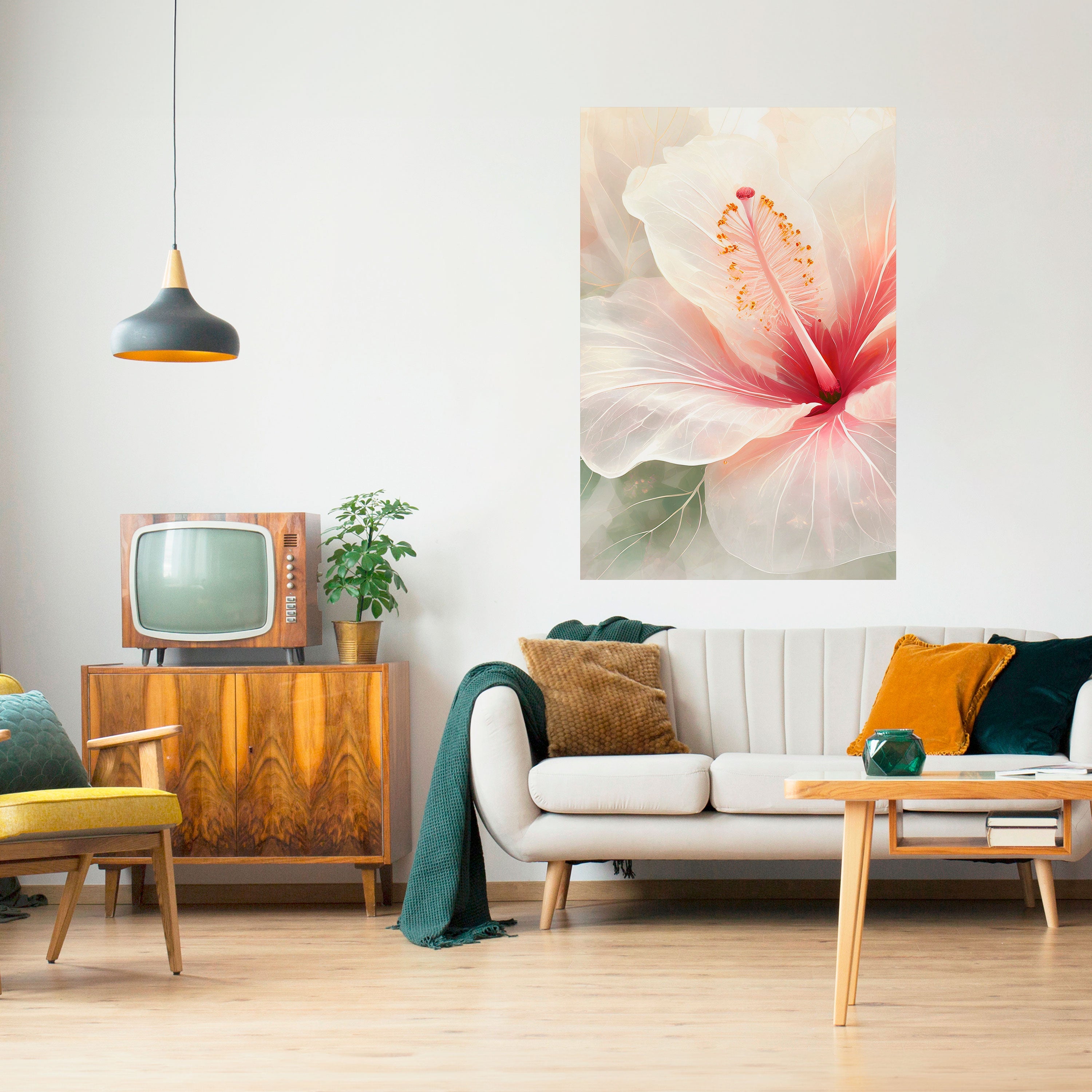 GOSSAMER FLORAL DREAM Vertikales Poster zum Abziehen und Aufkleben