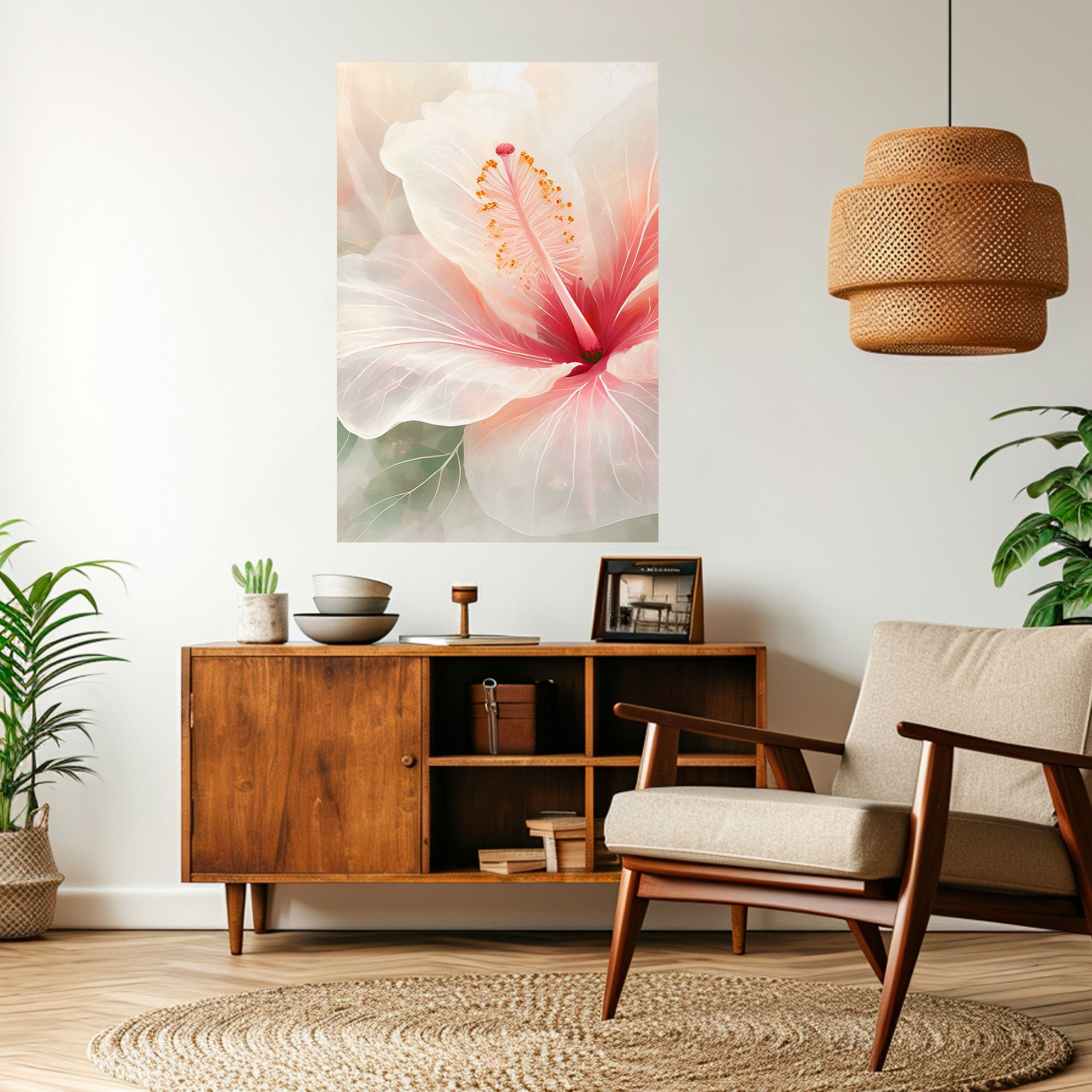 GOSSAMER FLORAL DREAM Vertikales Poster zum Abziehen und Aufkleben