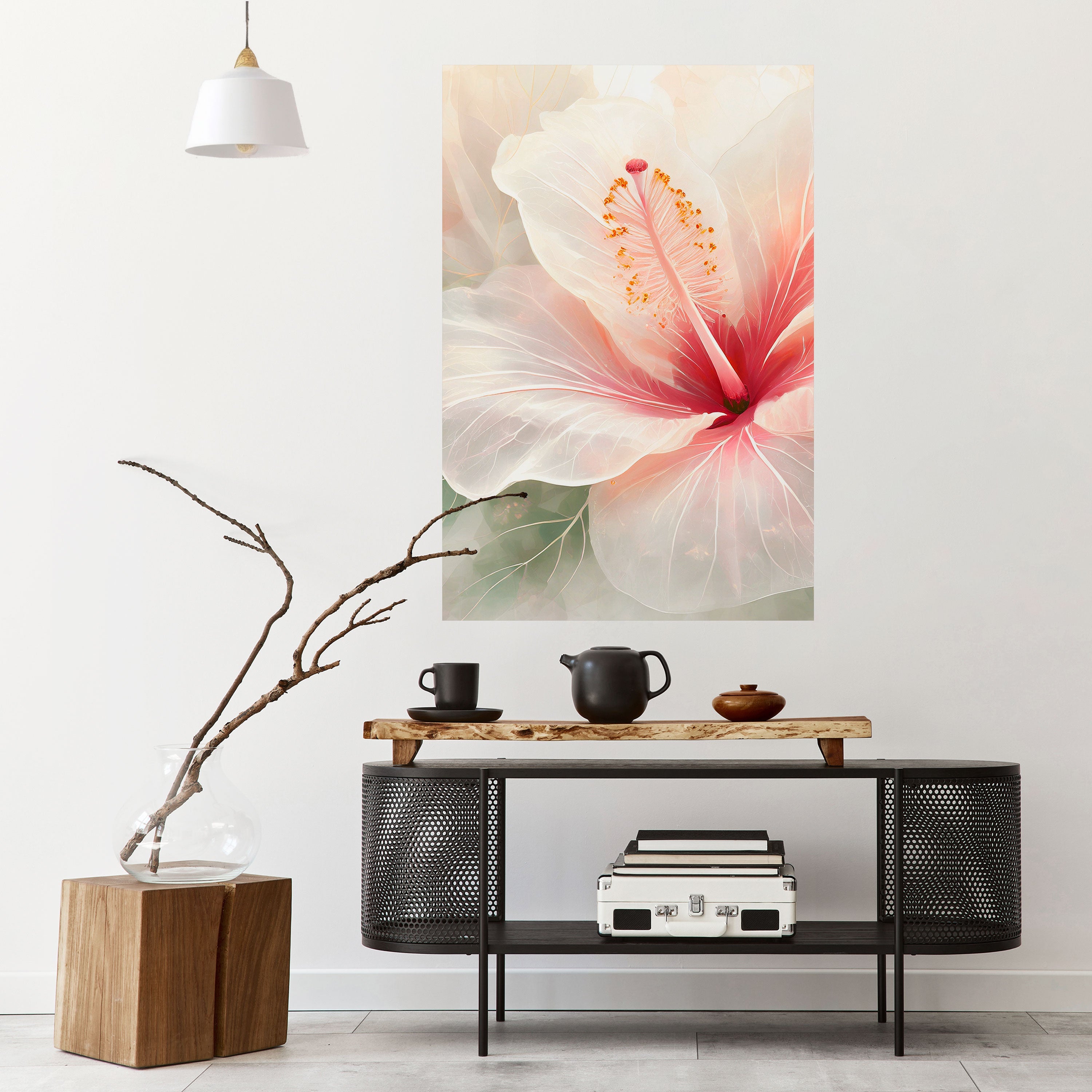 GOSSAMER FLORAL DREAM Vertikales Poster zum Abziehen und Aufkleben