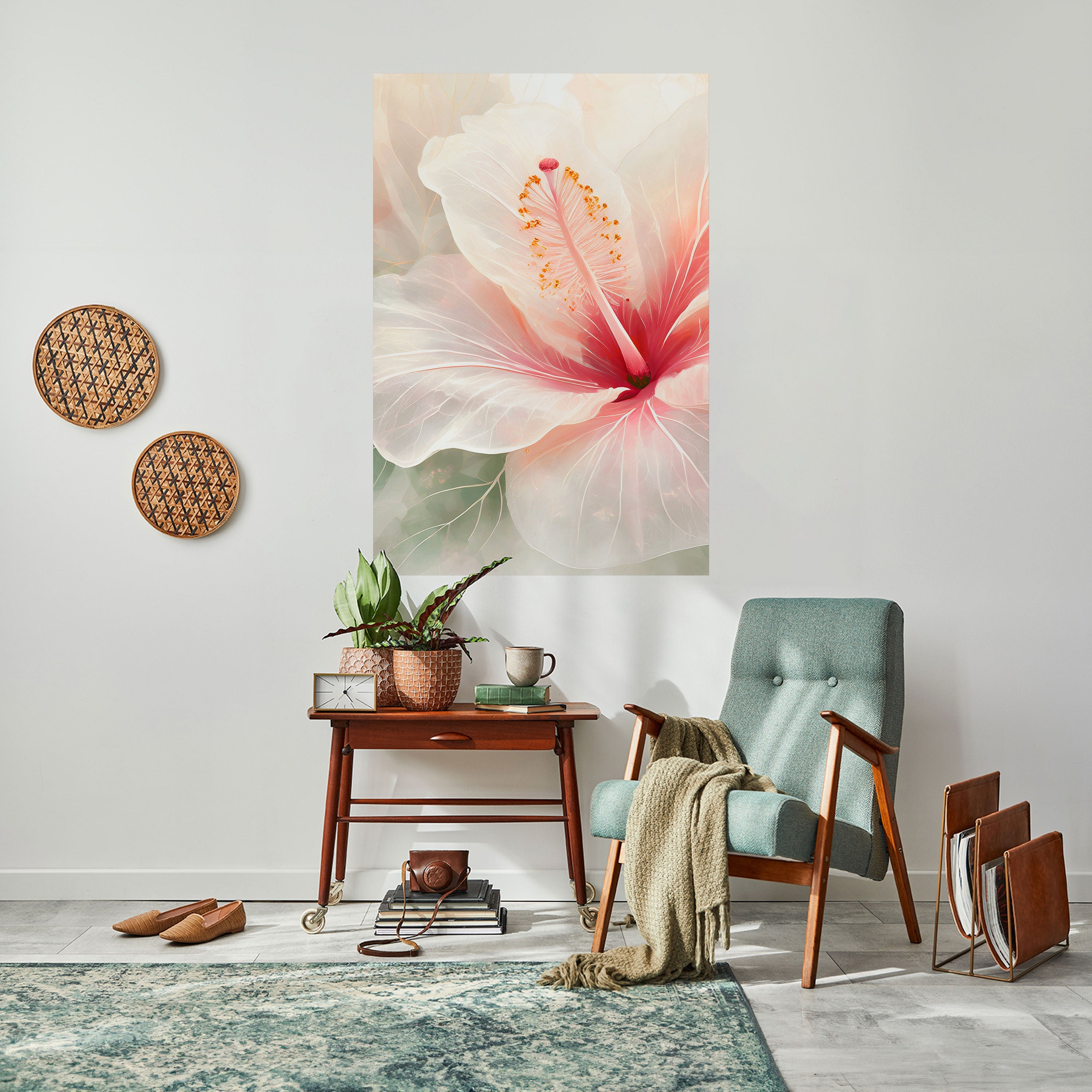 GOSSAMER FLORAL DREAM Vertikales Poster zum Abziehen und Aufkleben