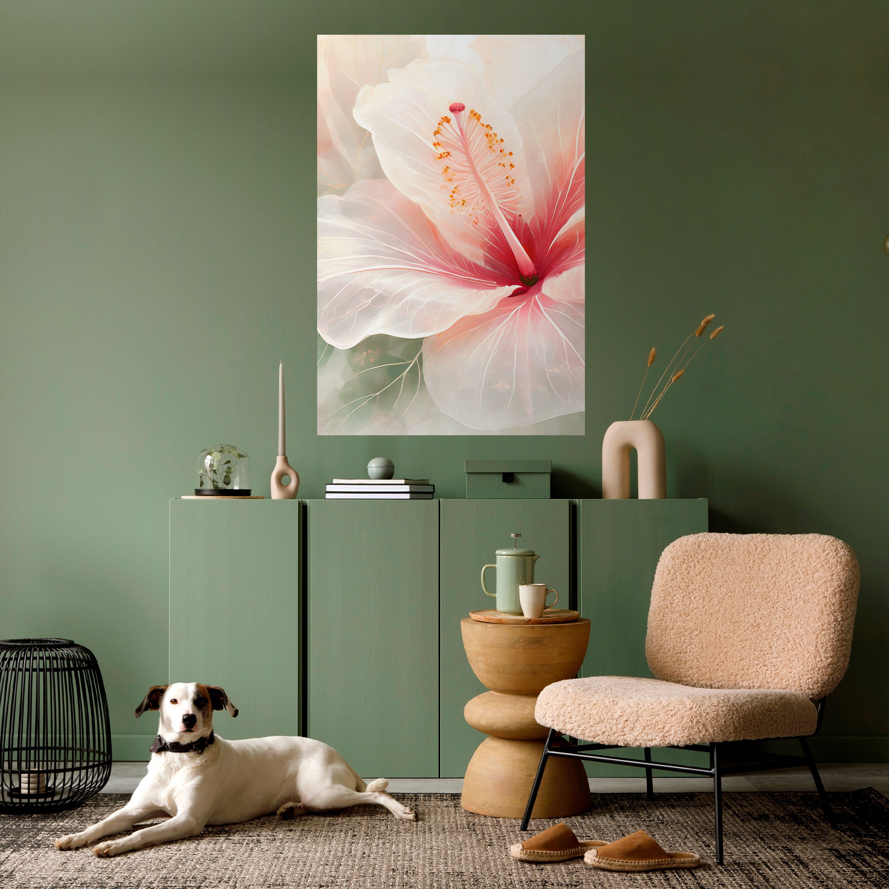 GOSSAMER FLORAL DREAM Vertikales Poster zum Abziehen und Aufkleben