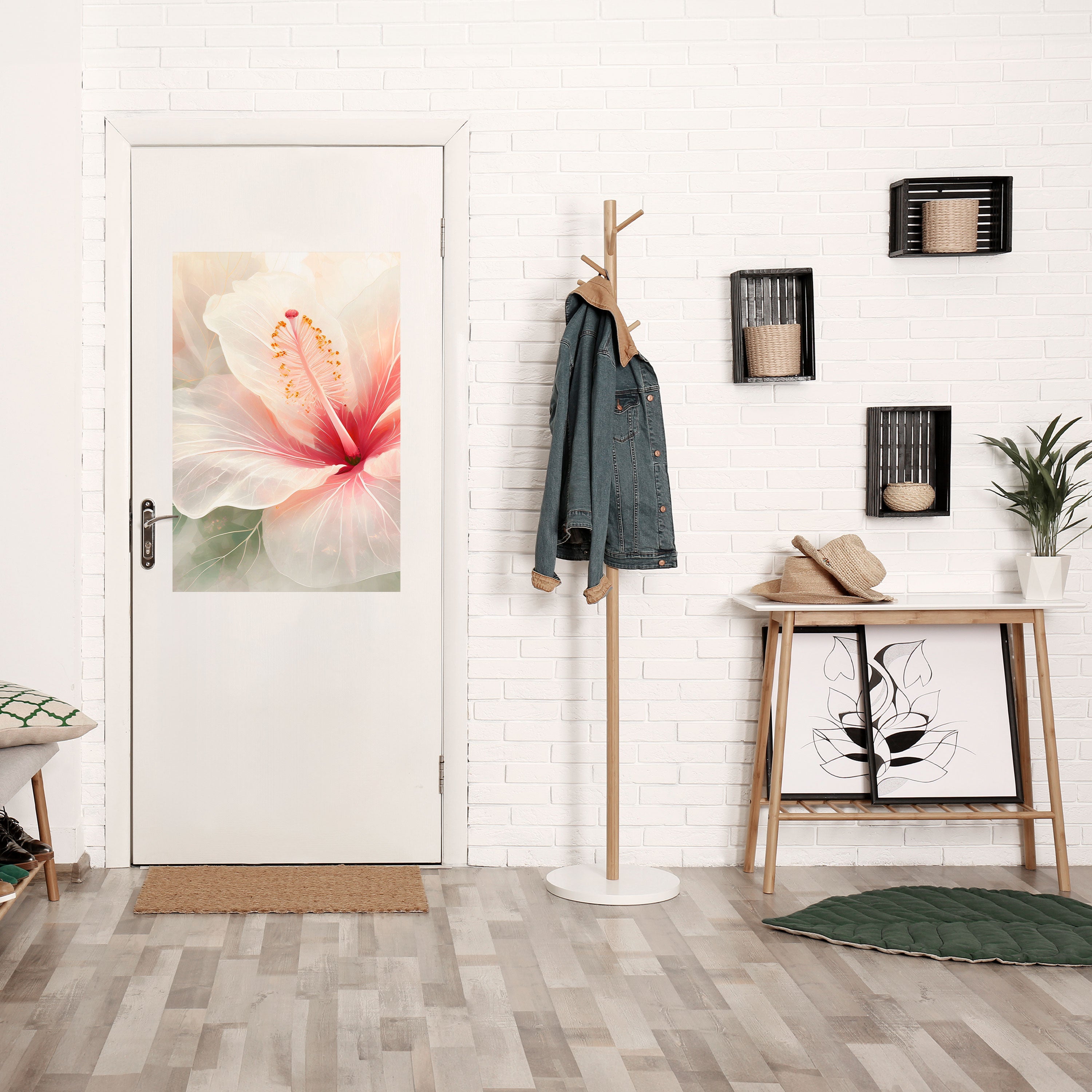 GOSSAMER FLORAL DREAM Vertikales Poster zum Abziehen und Aufkleben