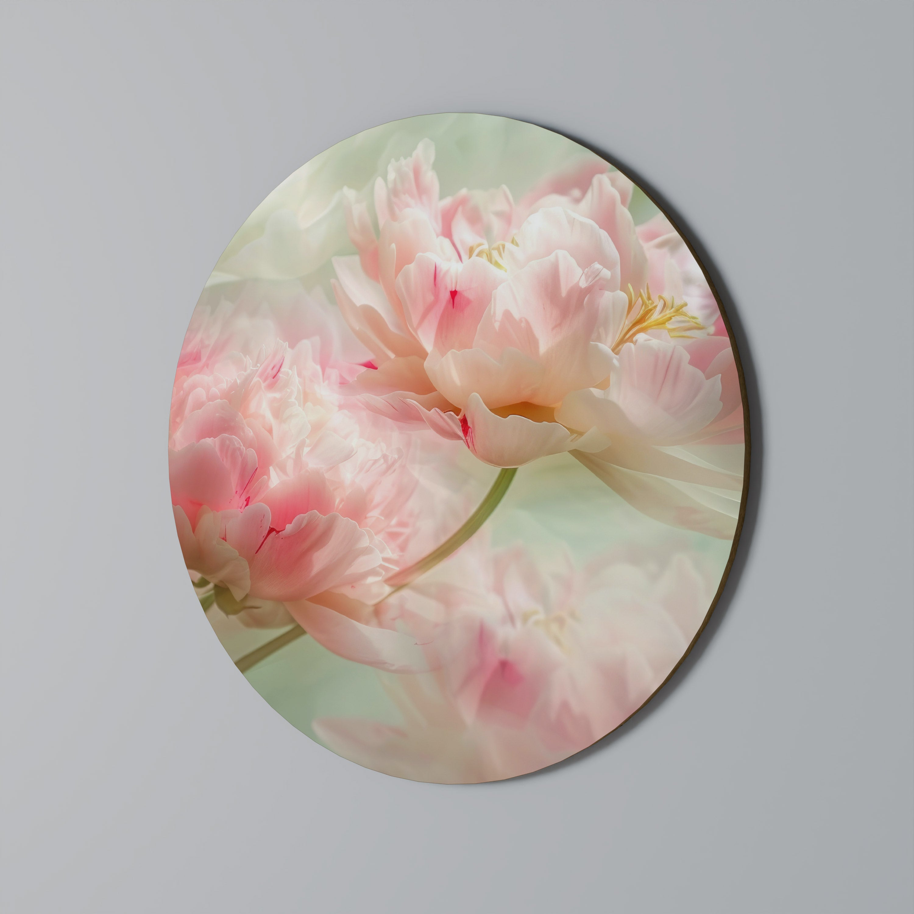 Runde Wandkunst „GENTLE HARMONY UNFOLDED“