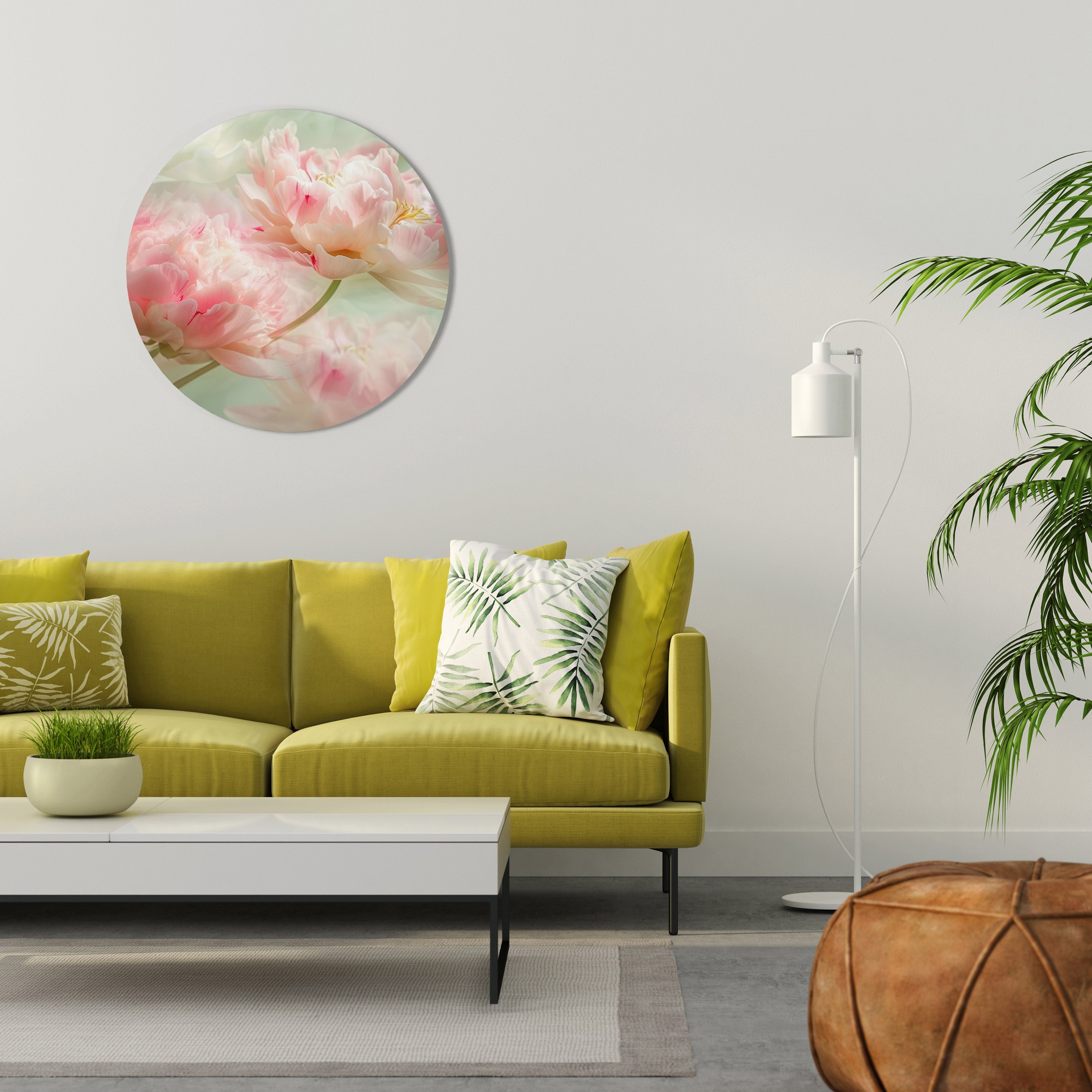 Runde Wandkunst „GENTLE HARMONY UNFOLDED“