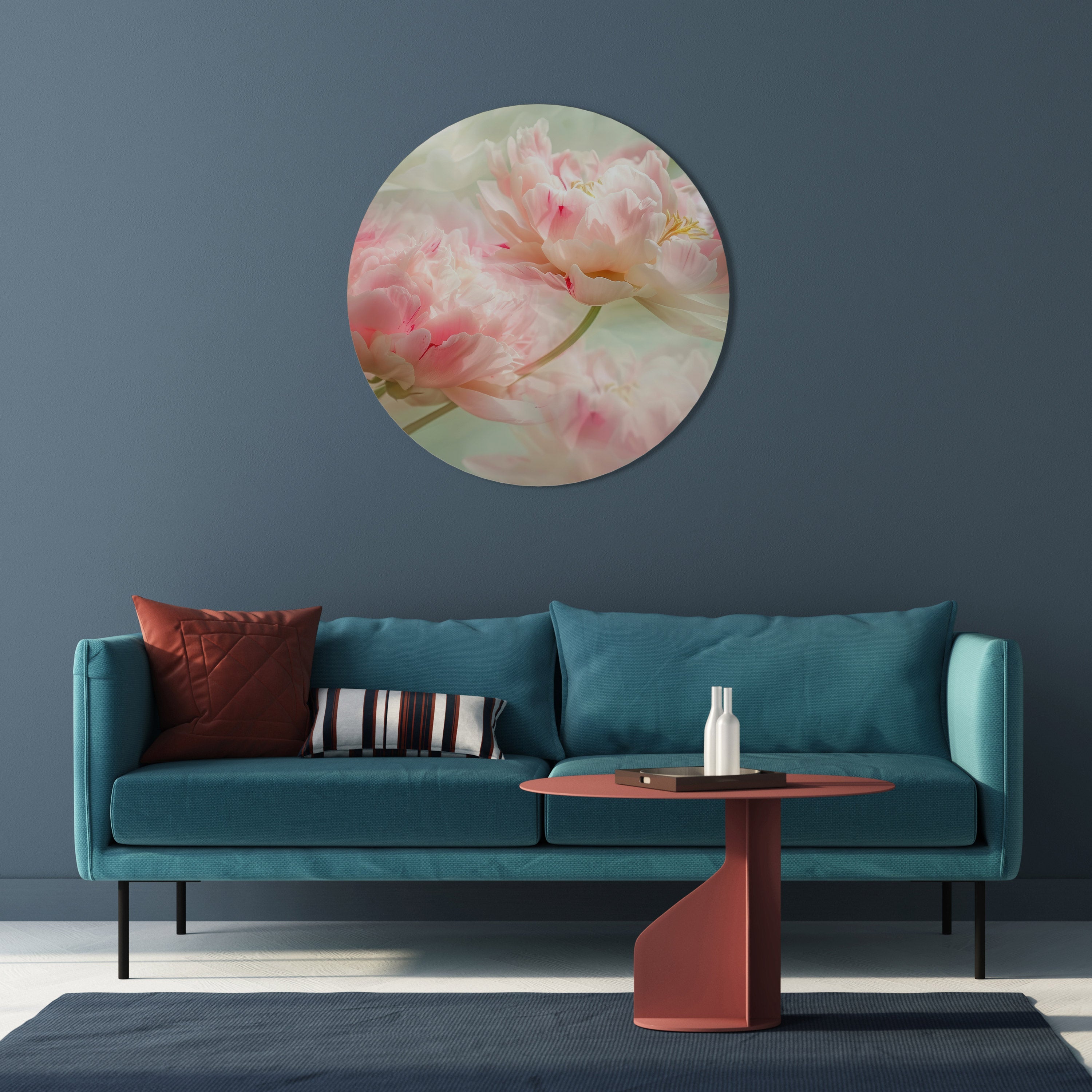 Runde Wandkunst „GENTLE HARMONY UNFOLDED“