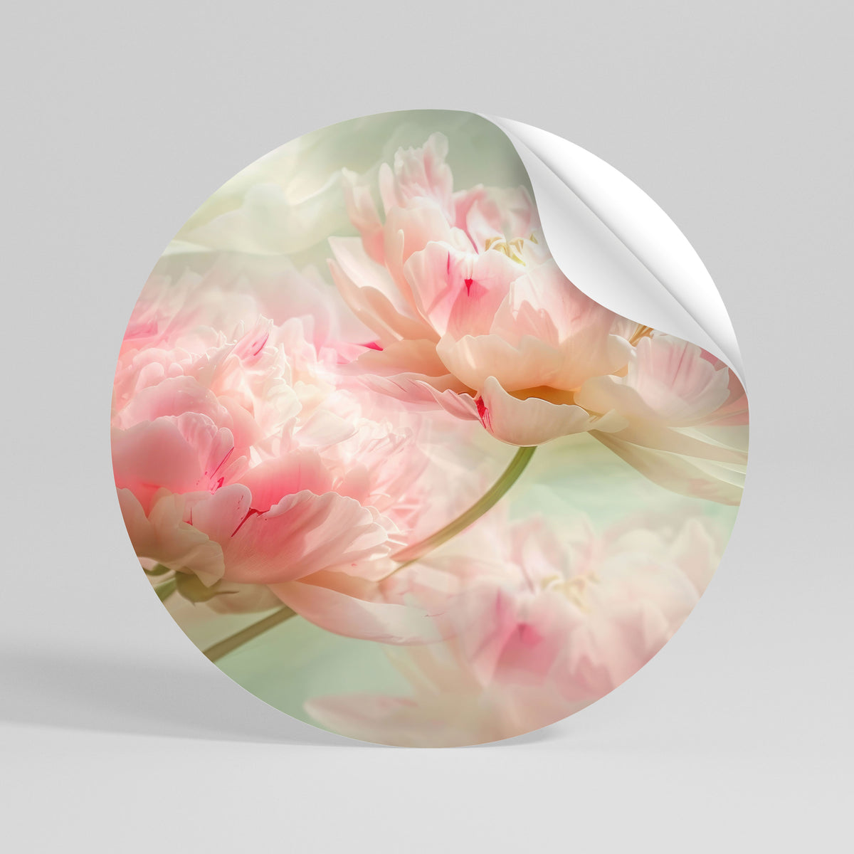 GENTLE HARMONY UNFOLDED Runder Wandsticker zum Abziehen und Aufkleben
