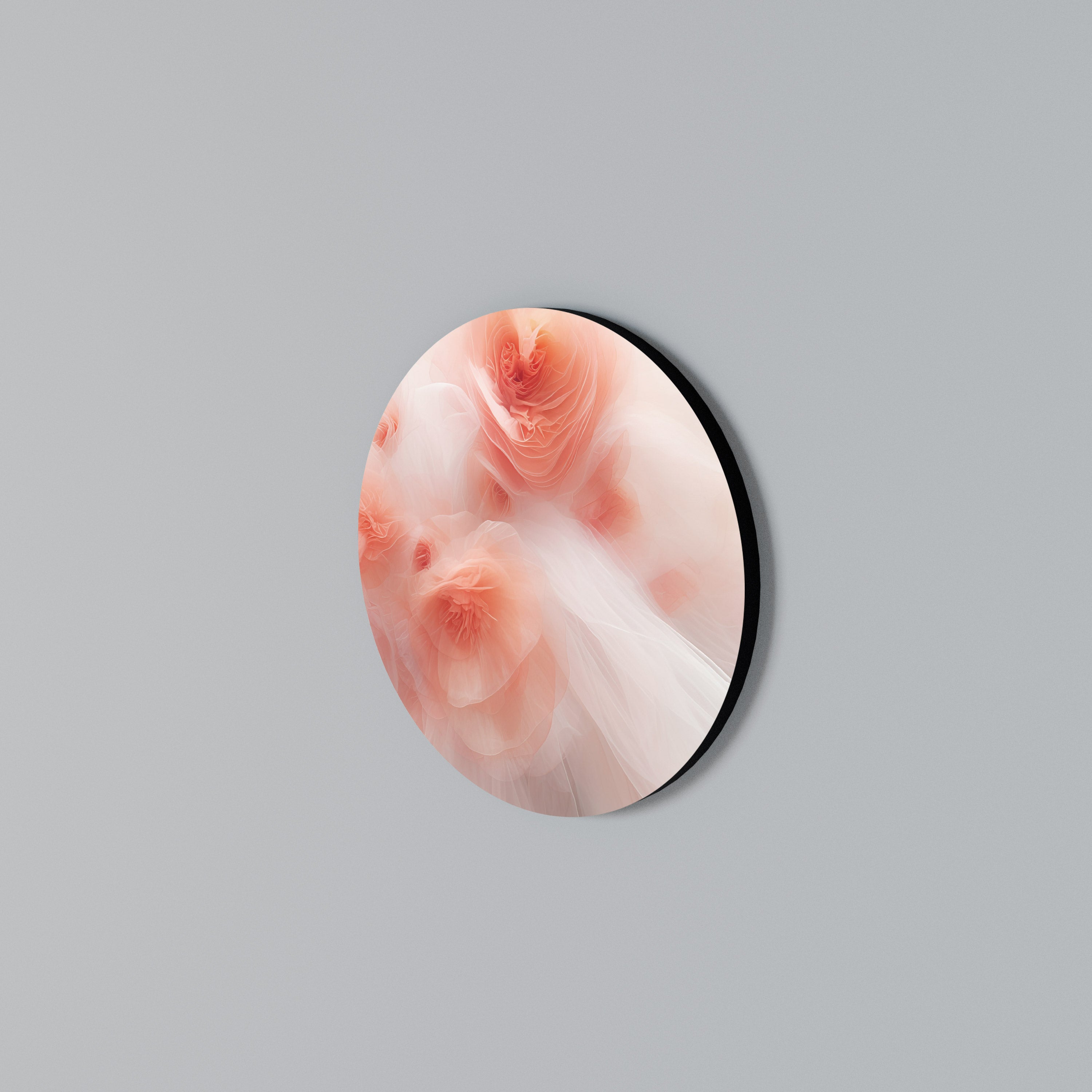 TENDER BLOSSOM VEIL Rundes Wandbild