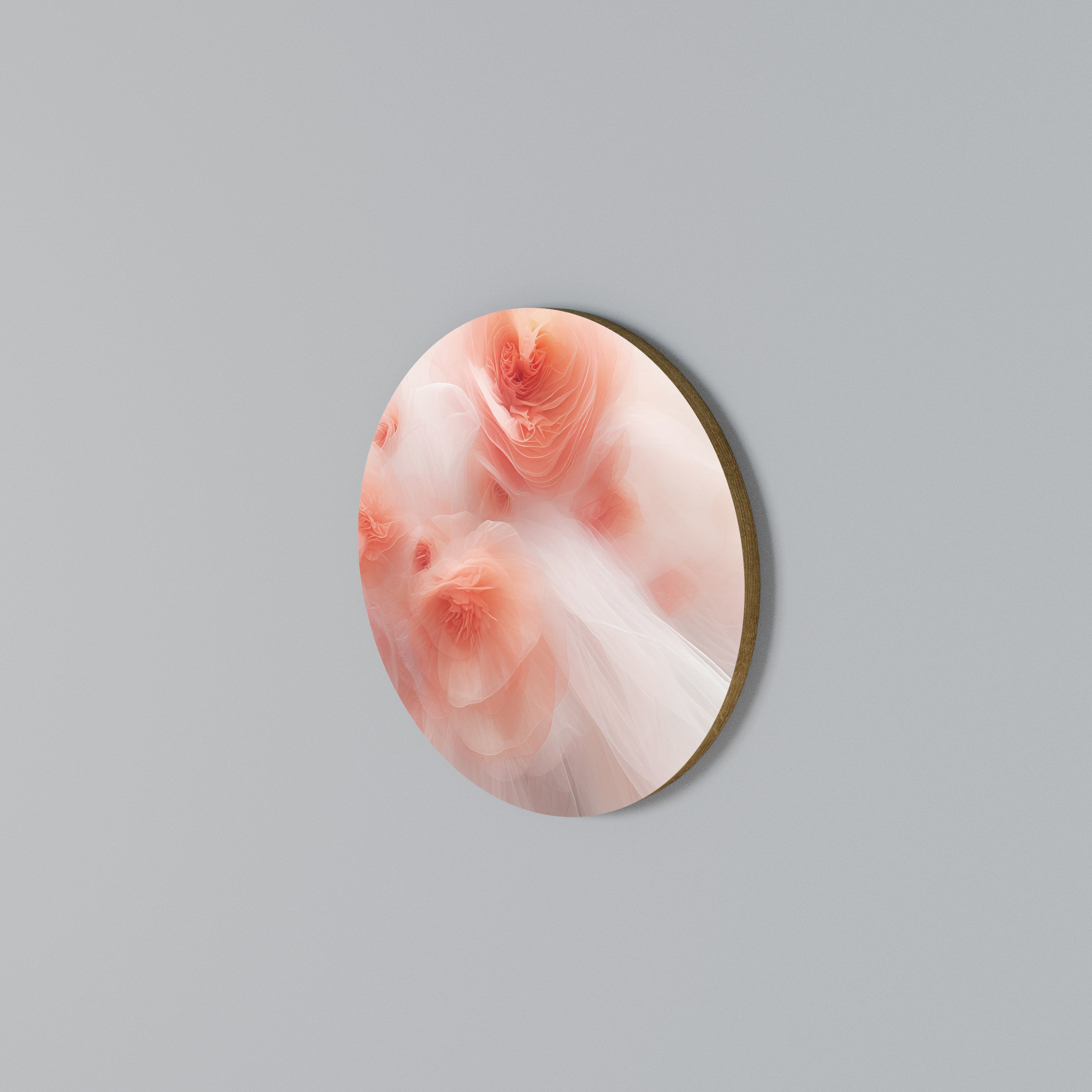 TENDER BLOSSOM VEIL Rundes Wandbild