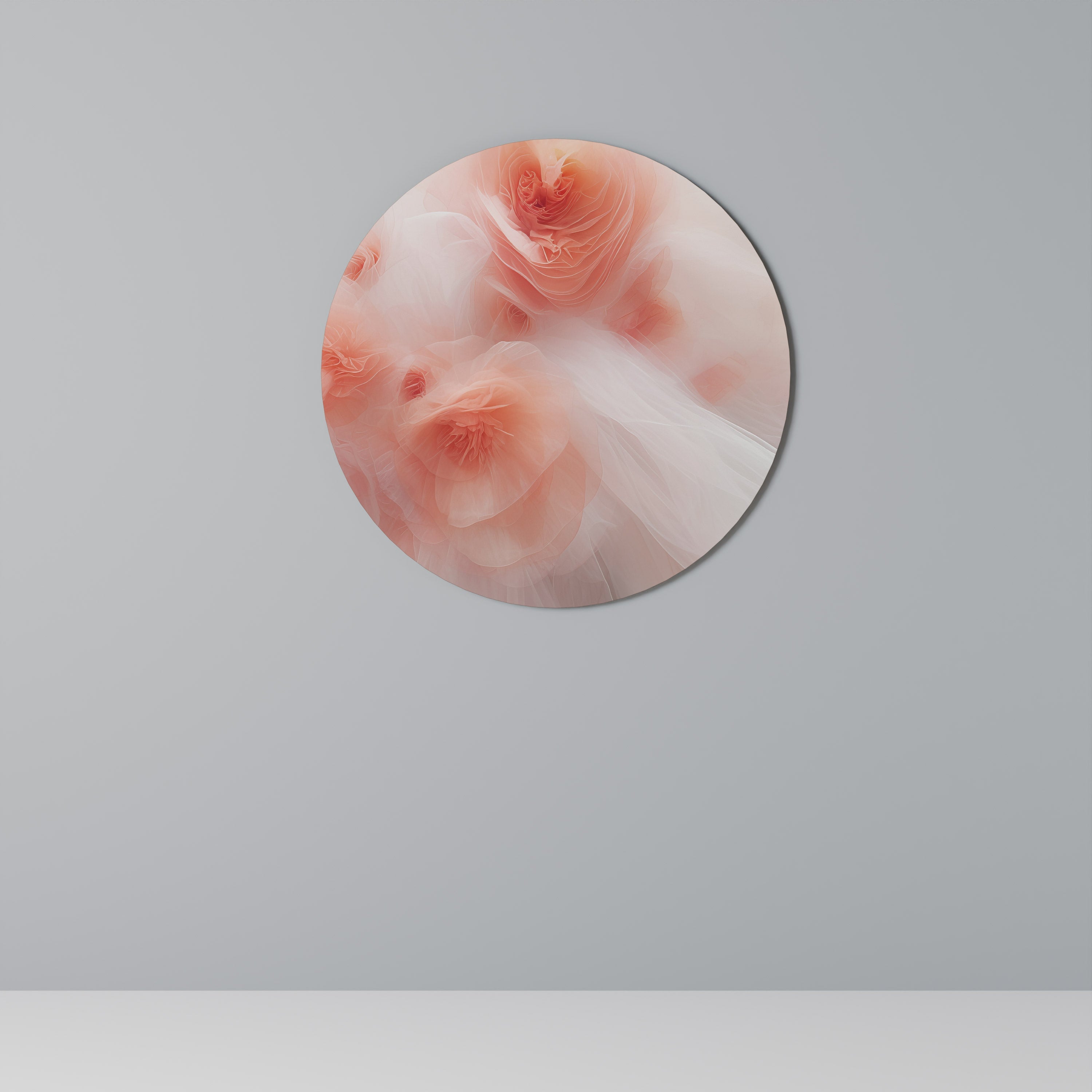 TENDER BLOSSOM VEIL Runde Wandkunst