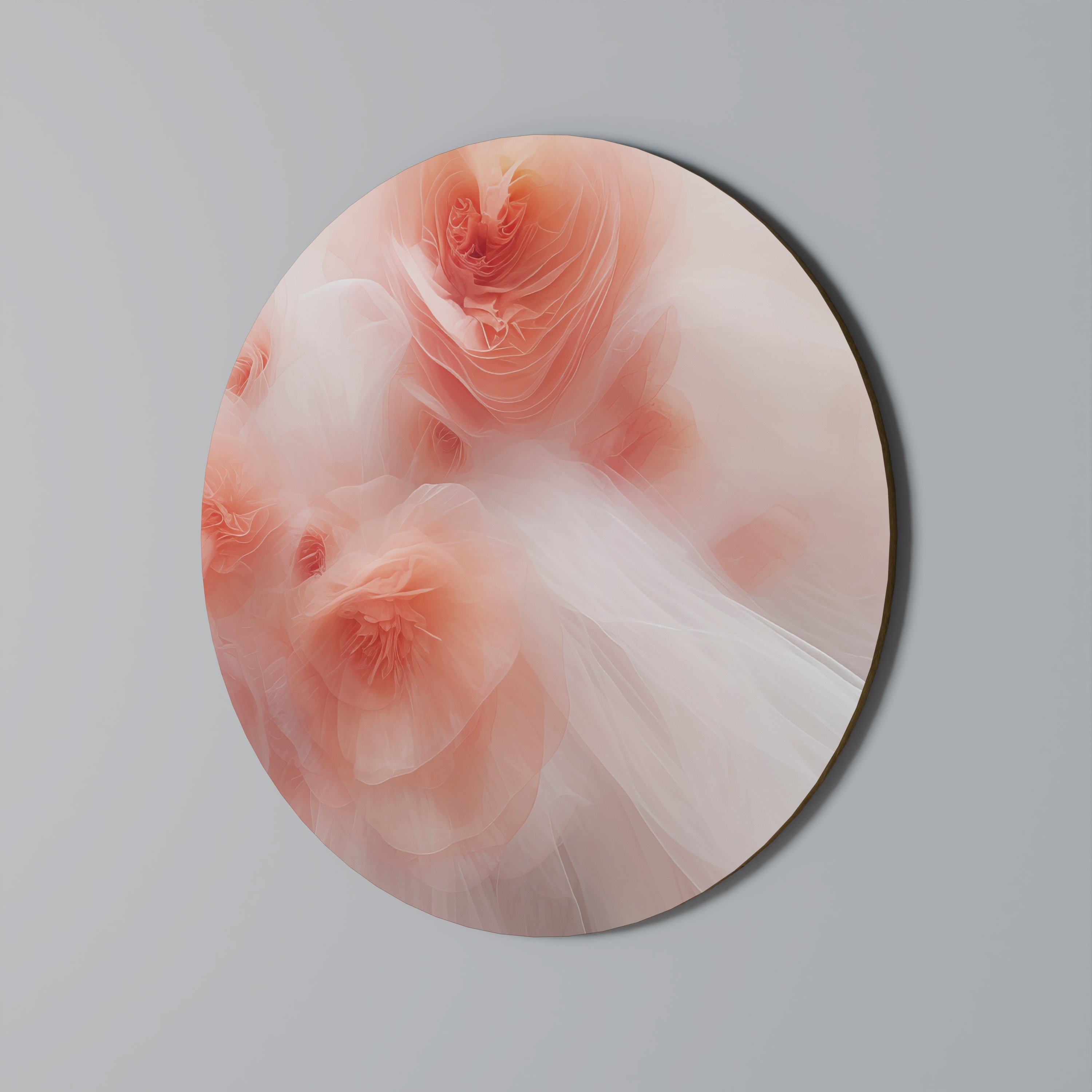 TENDER BLOSSOM VEIL Runde Wandkunst