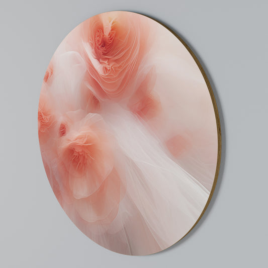 TENDER BLOSSOM VEIL Rundes Wandbild